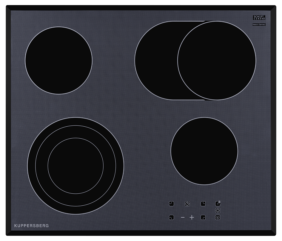 Изображение товара Электрическая варочная панель Kuppersberg ESO 629 F 4 конфорки 60 см черно-серая