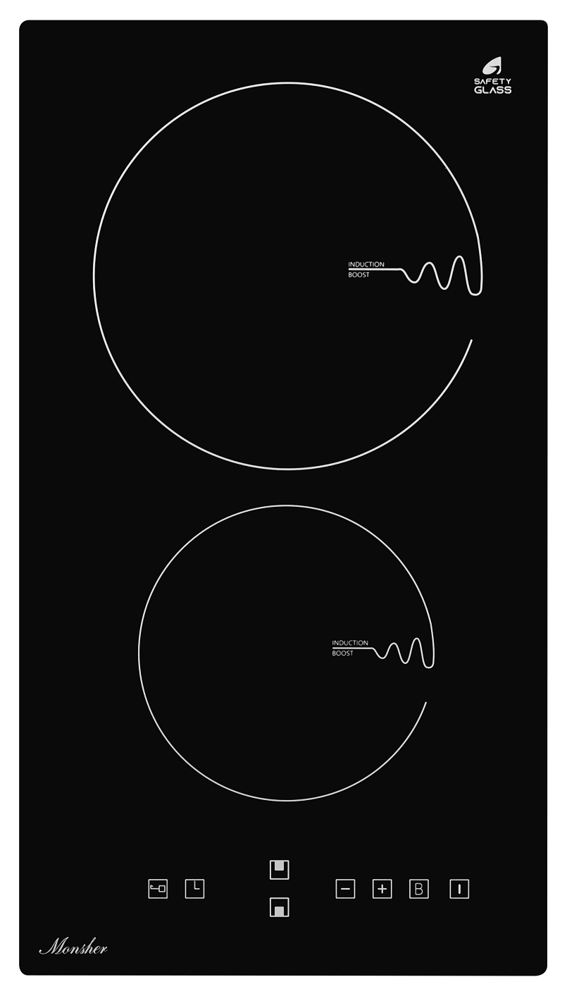 Изображение товара Индукционная варочная панель Monsher MHI 3001 28.80 см 2 конфорки цвет черный