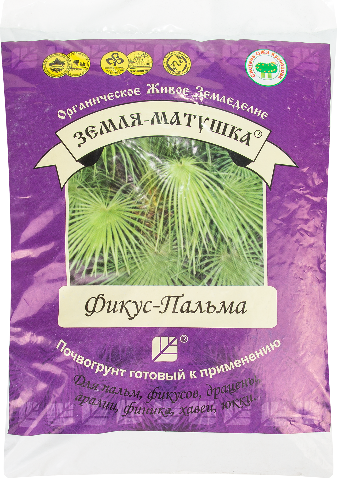 Изображение товара Почвогрунт Земля-Матушка фикус-пальма 3л Изображение товара Почвогрунт Земля-Матушка фикус-пальма 3л