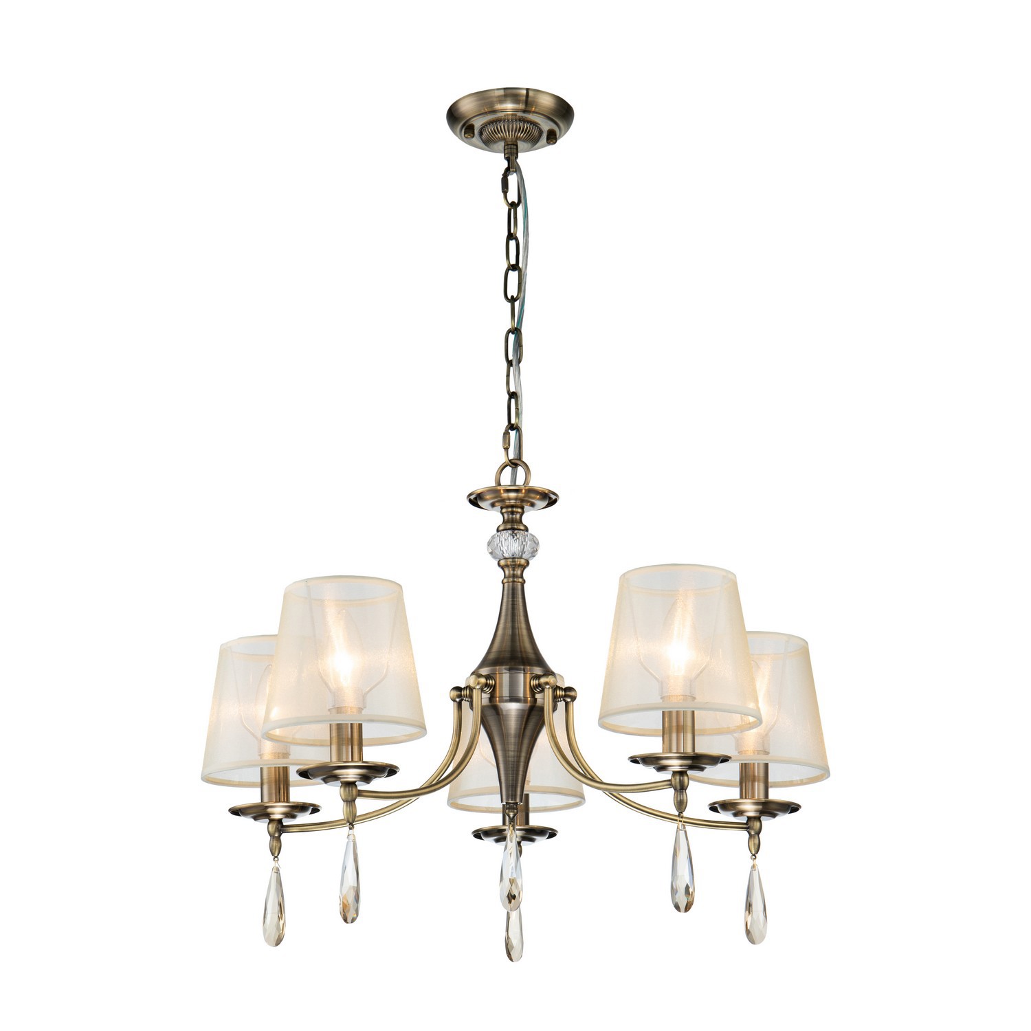 Изображение товара Люстра подвесная FAVOURITE F-Promo Imber 2639-5P современная с янтарными элементами