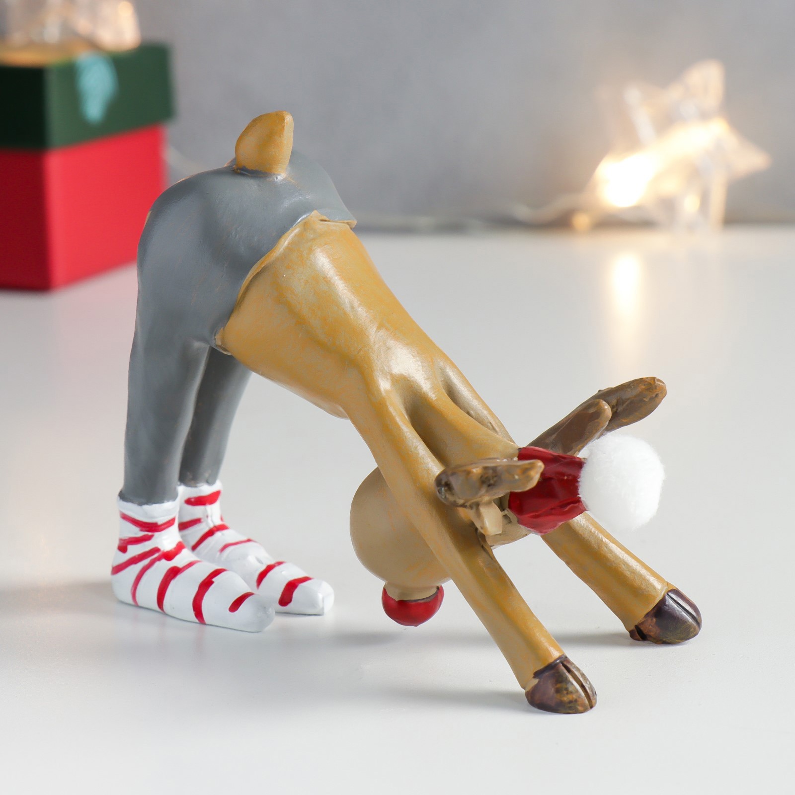 Изображение товара Новогодняя фигурка Simaland Олень - йог Адхо Мукха Шванасана 8.5x5x10 см