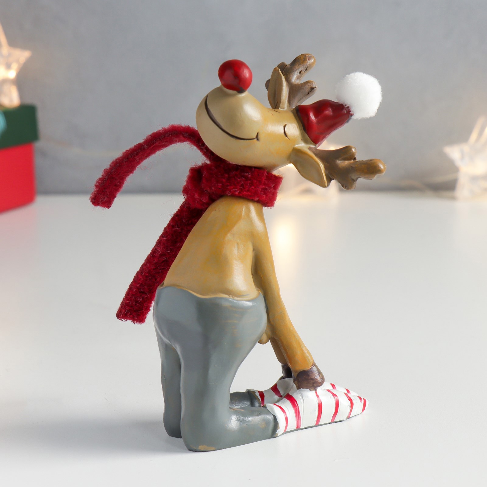 Изображение товара Новогодняя фигурка Simaland Олень - йог Уштрасана 7.5x4.5x11.5 см