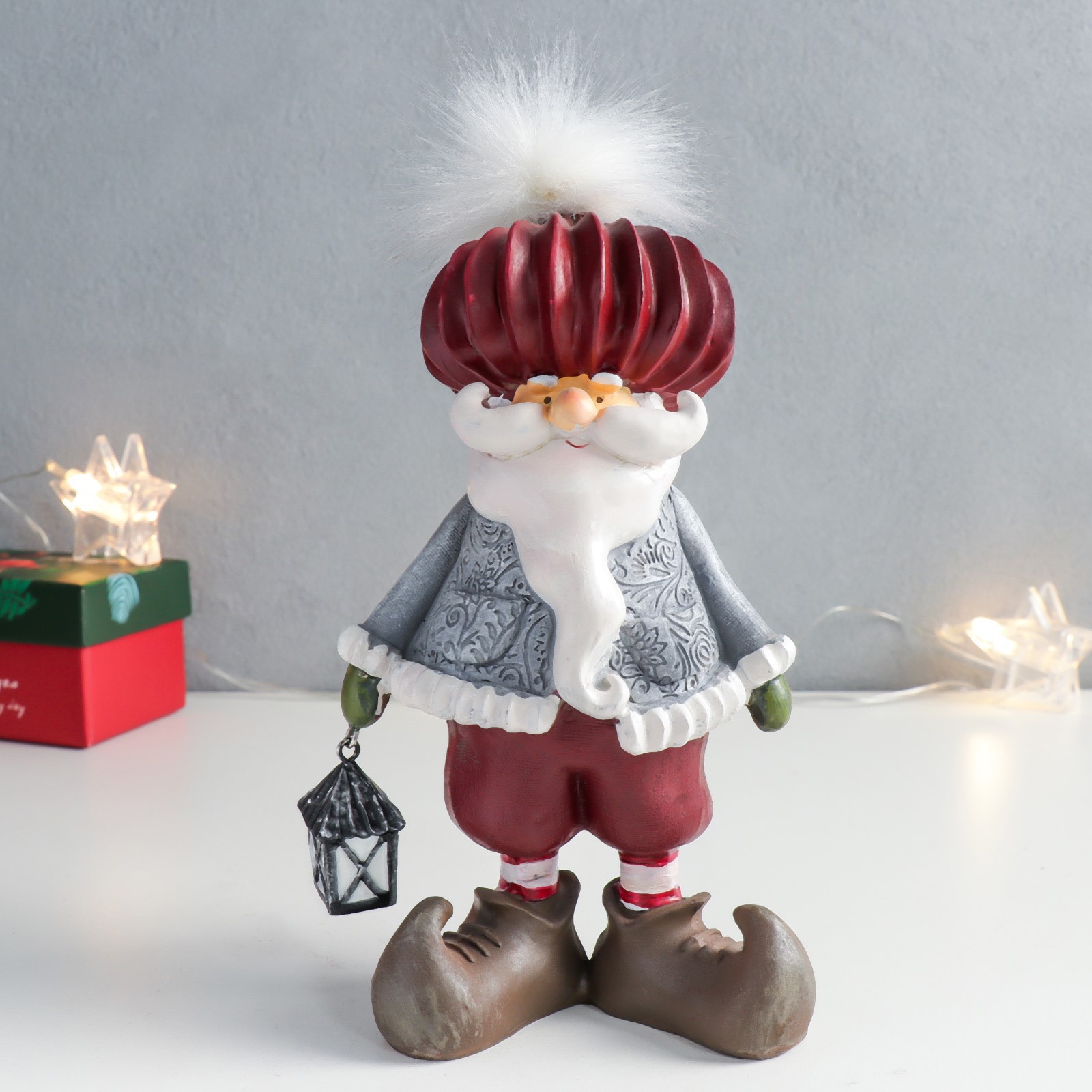 Изображение товара Новогодняя фигурка Simaland Санта - факир с фонарём 11x7.5x19.5 см