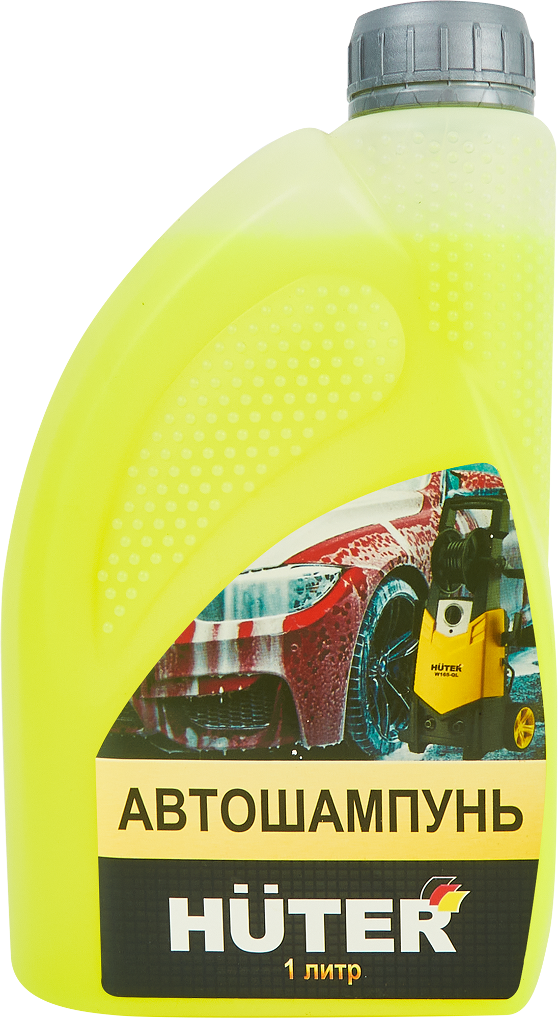 Изображение товара Автошампунь Huter 1 л для мойки авто без повреждения ЛКП эффективность в жесткой воде