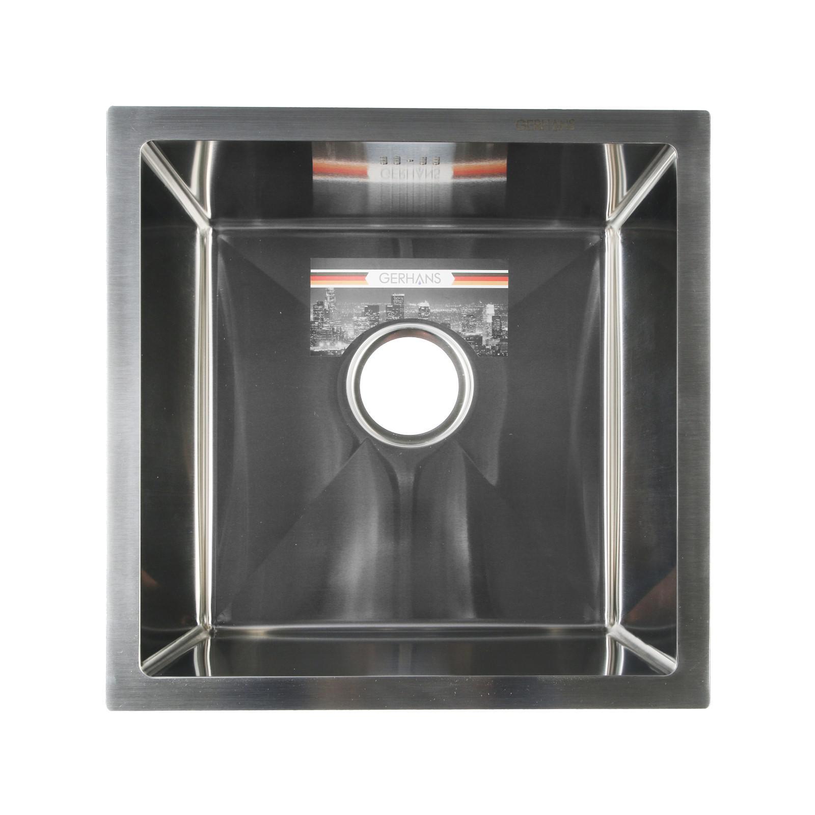 Изображение товара Врезная мойка Gerhans K34444 44x44x22 см нержавеющая сталь цвет серый