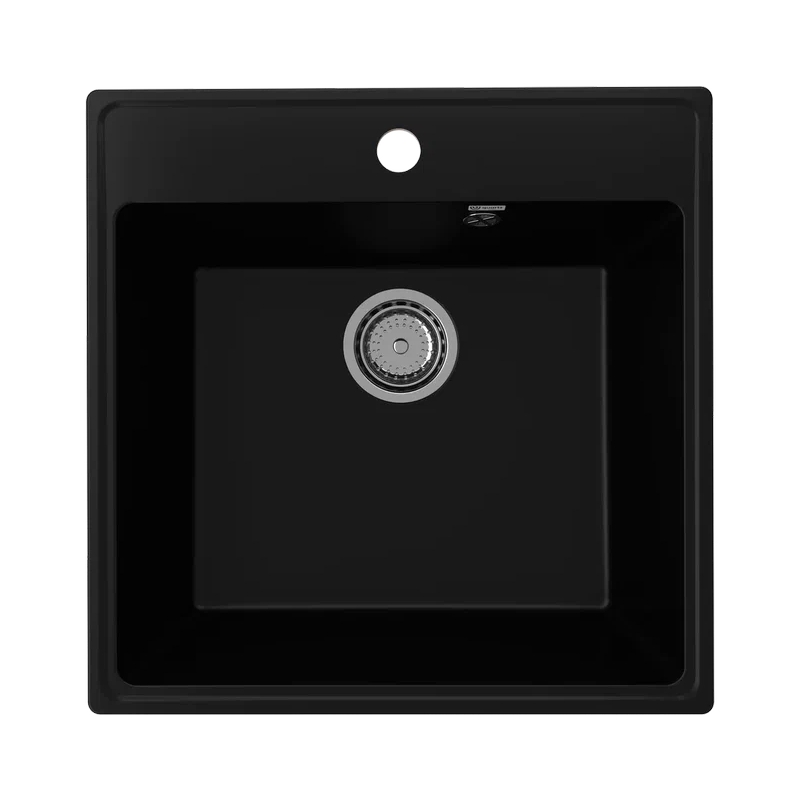 Изображение товара Врезная мойка Ulgran Forte 505-07 50.50x50.50x20 см искусственный камень цвет черный Изображение товара Врезная мойка Ulgran Forte 505-07 50.50x50.50x20 см искусственный камень цвет черный