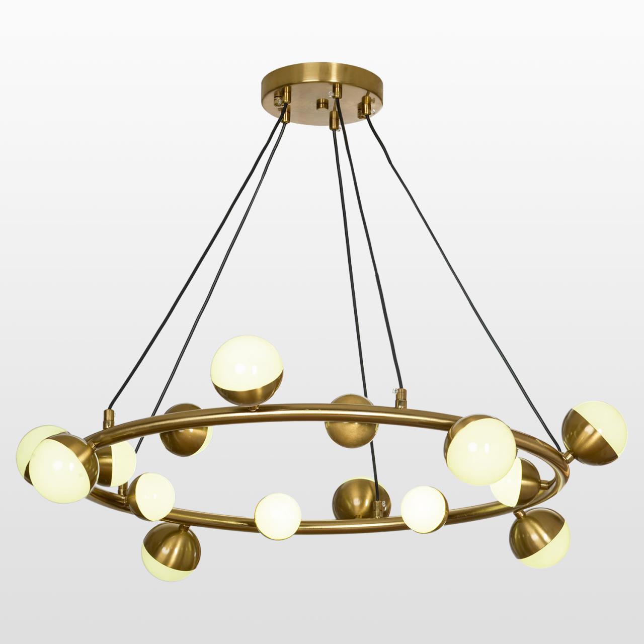 Изображение товара Люстра подвесная светодиодная LUSSOLE LOFT 96W белый золото для 32 м²