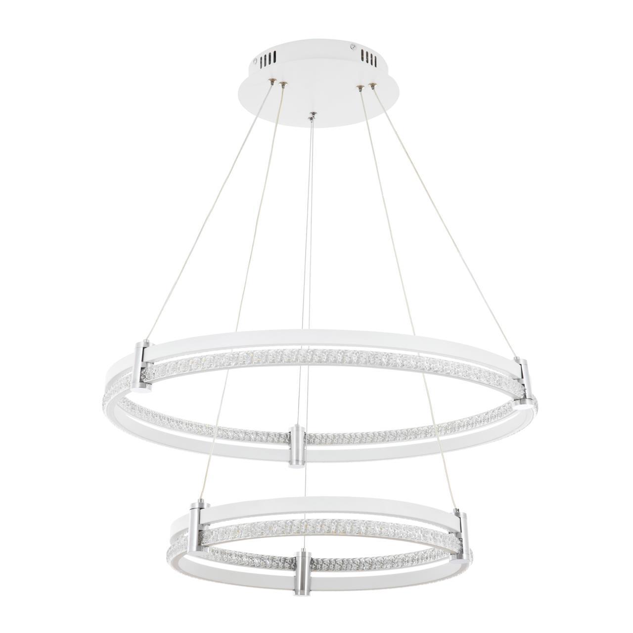 Изображение товара Светильник подвесной светодиодный LED4U 8620-600-400.WT L8620-600-400 22 м² нейтральный белый свет цвет хром