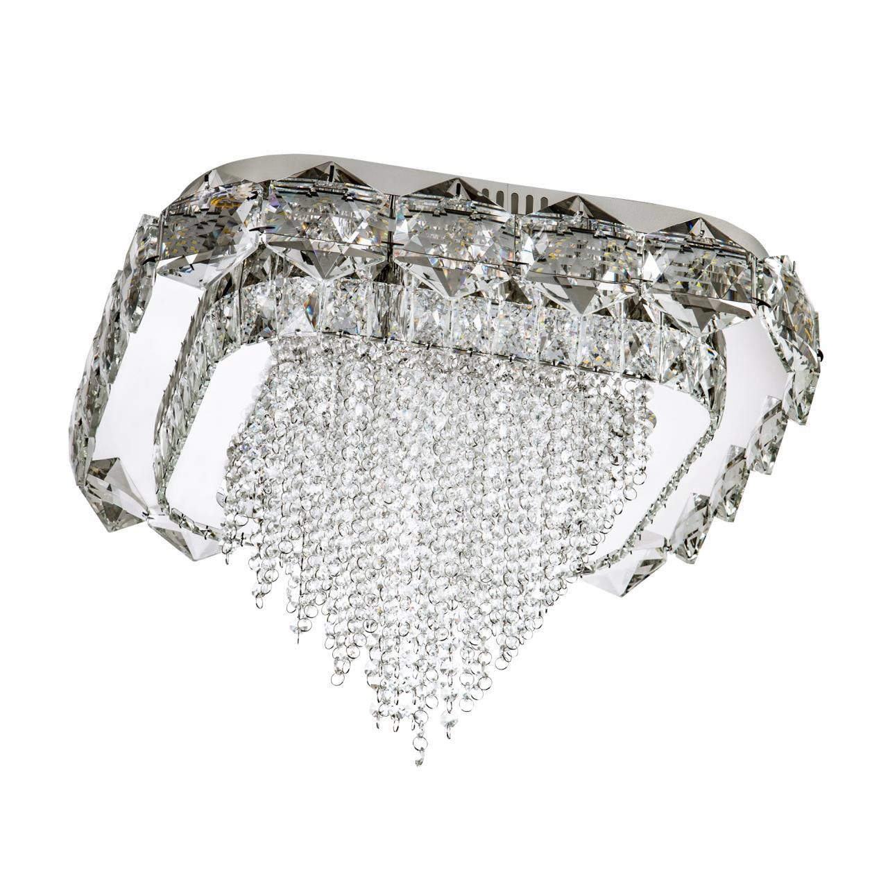 Изображение товара Люстра потолочная светодиодная LED4U 9428-500-500 с функцией УД мягкий белый свет хром стиль модерн