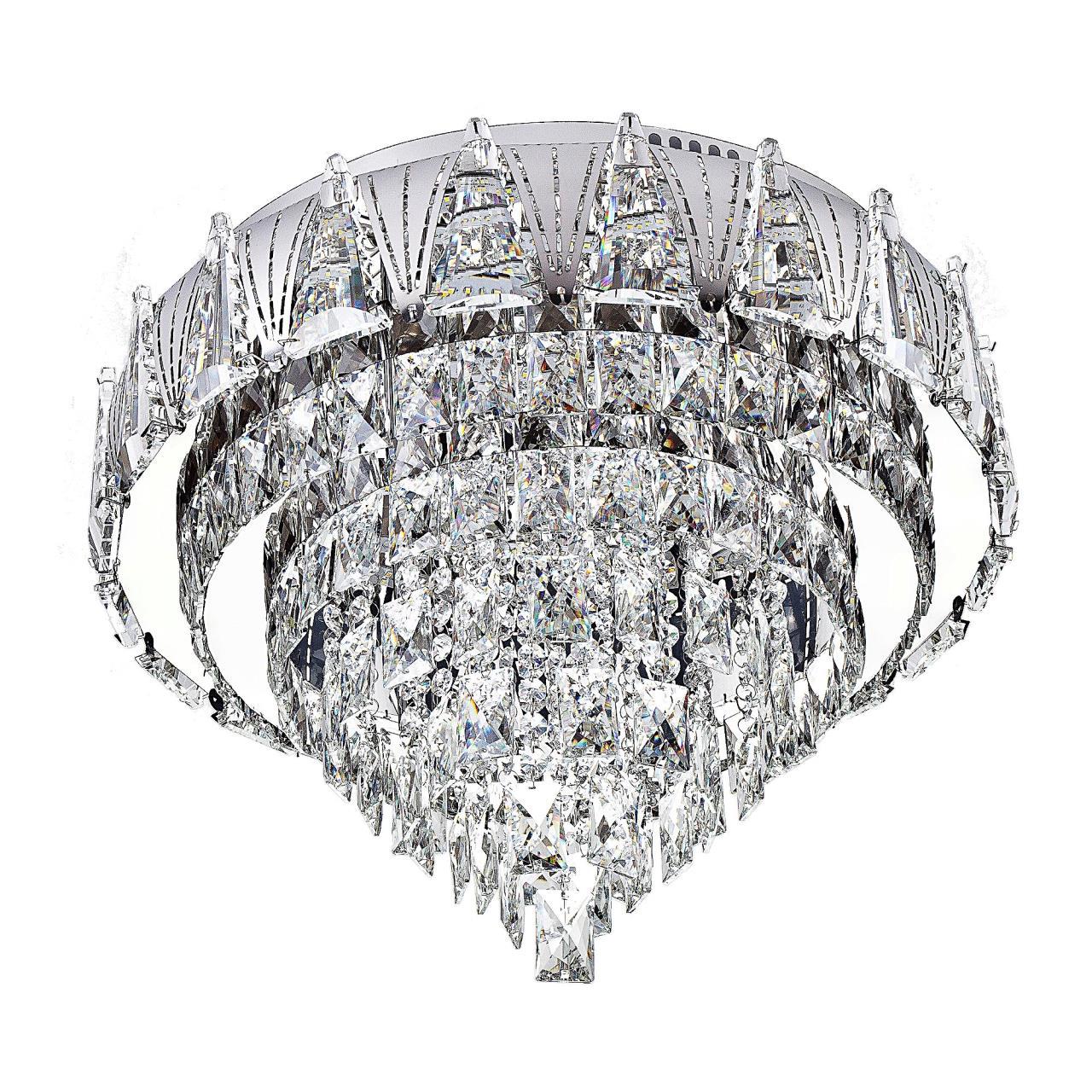 Изображение товара Люстра потолочная светодиодная LED4U 9437-500L.CR L9437-500 CR с функцией УД 20 м² нейтральный белый свет цвет хром