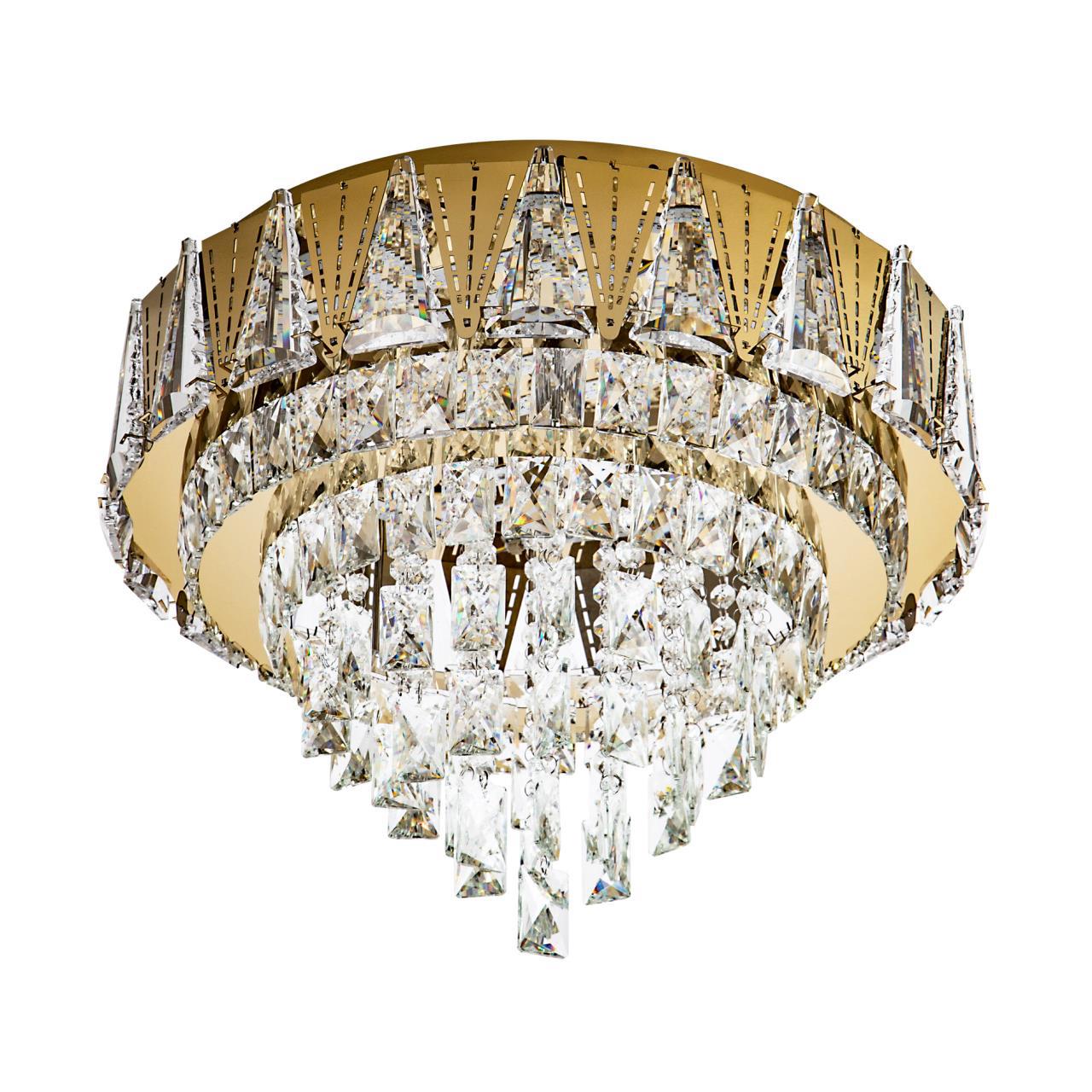 Изображение товара Люстра потолочная светодиодная LED4U 9437-500L.GD L9437-500 GD с функцией УД 3 м² нейтральный белый свет цвет золото