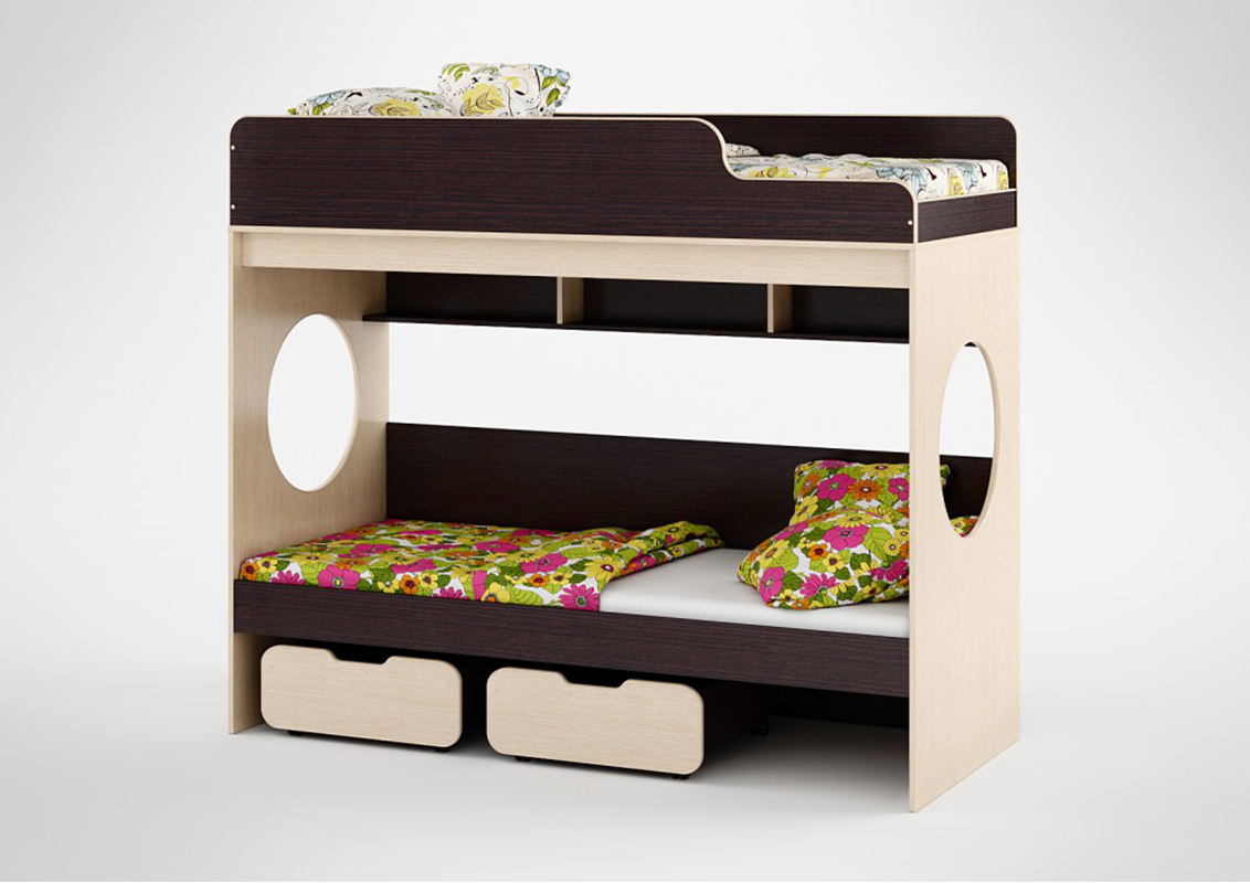 Изображение товара Кровать Кариви Сказка 196x166 см двухъярусная