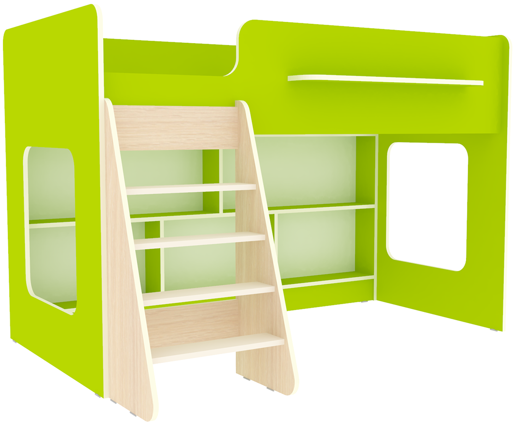 Изображение товара Детская кровать Кариви Сказка 164x113 см с игровой зоной и лестницей