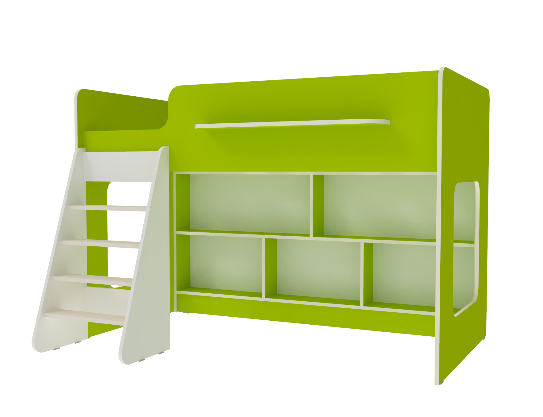 Изображение товара Детская кровать Кариви Сказка 164x113 см с игровой зоной и лестницей