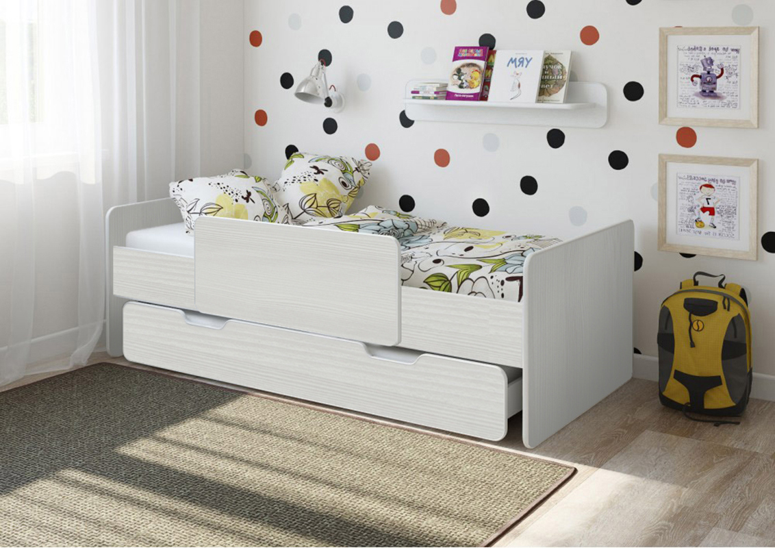 Изображение товара Кровать детская Кариви Сказка 184.20x61x90 см двухъярусная белая