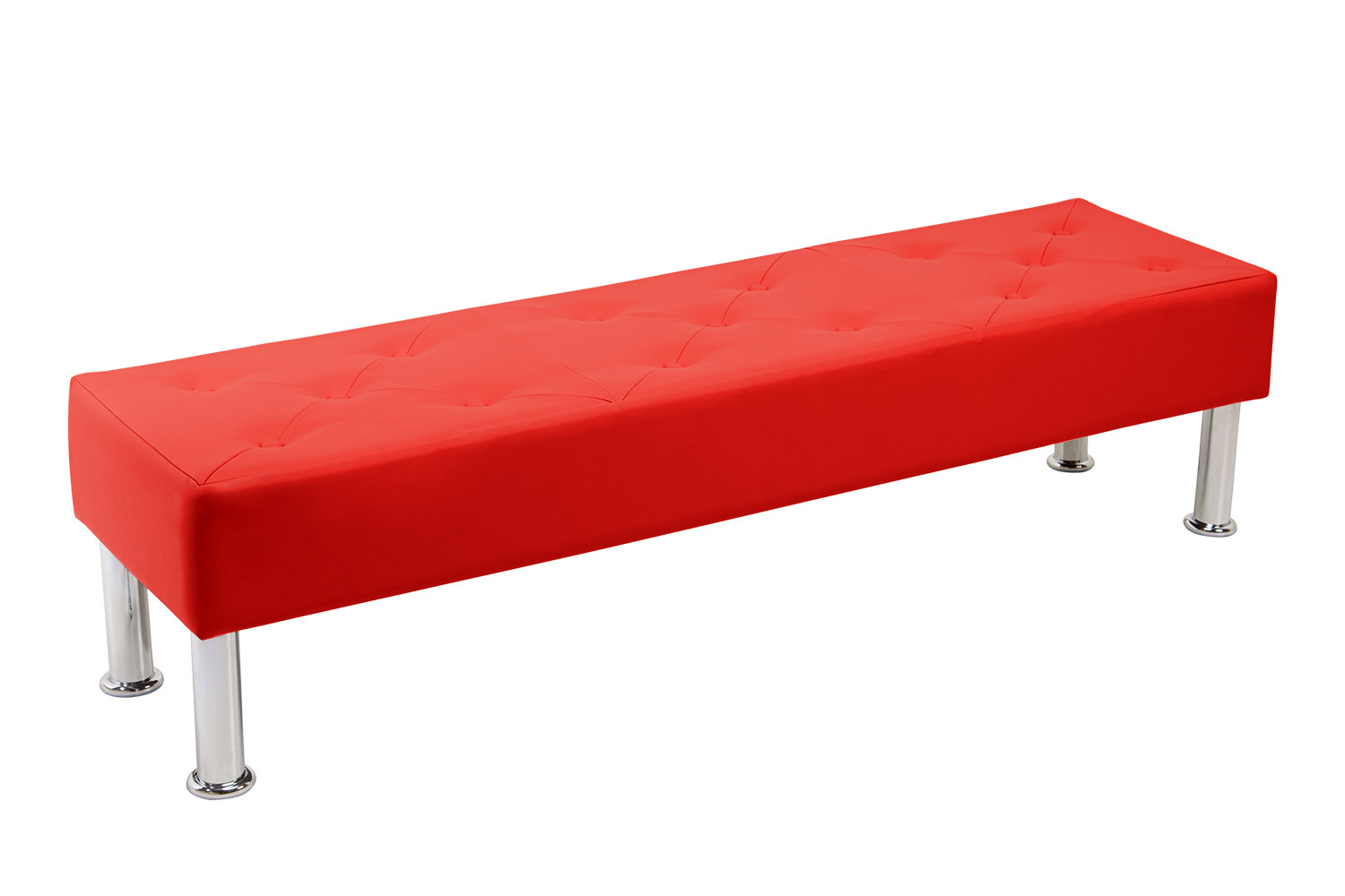 Изображение товара Скамья МФ Мира 150x49x40 см из ДСП красная для общественных помещений