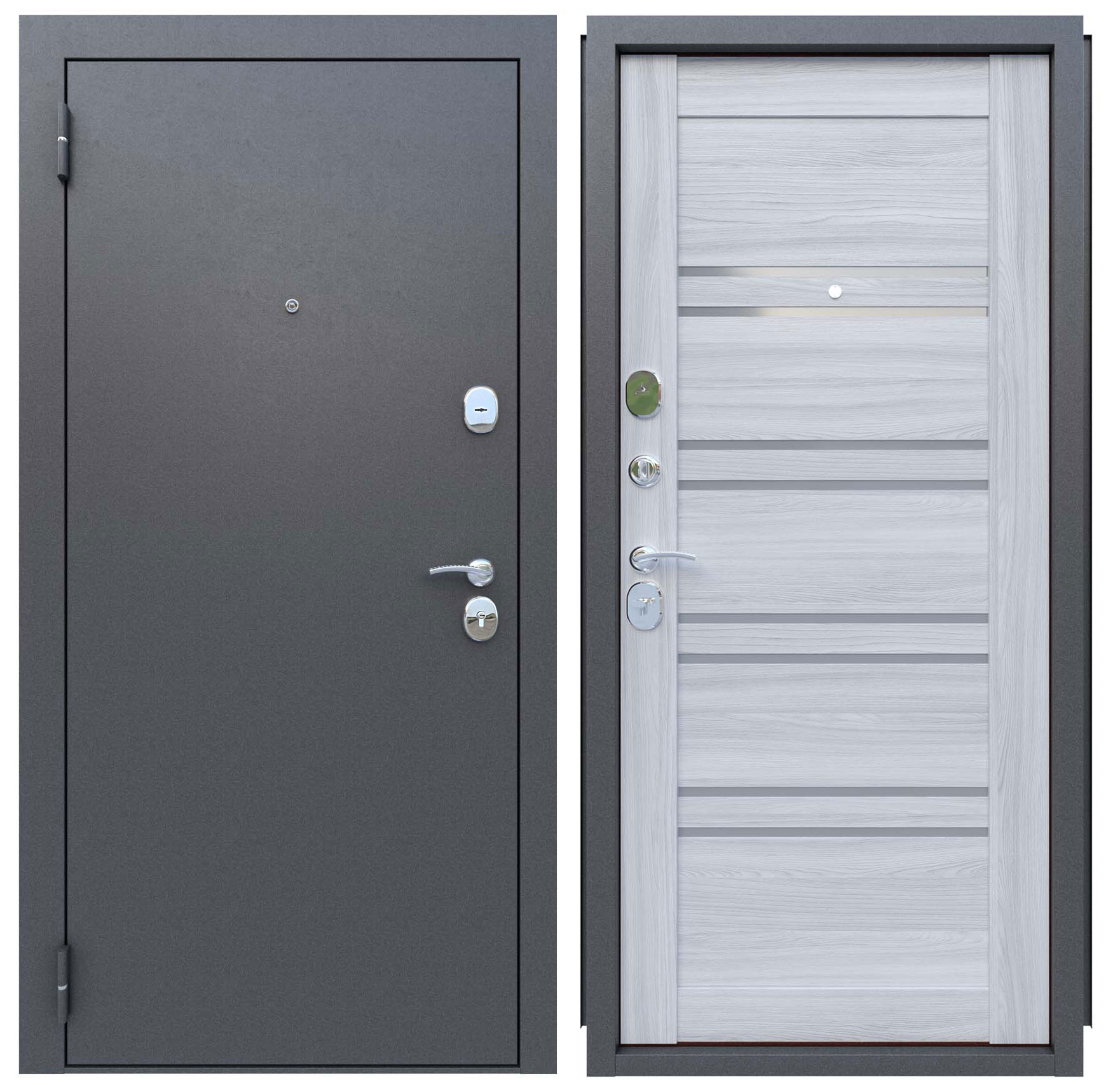 Изображение товара Дверь входная металлическая Новара 860x2050 мм левая цвет серый