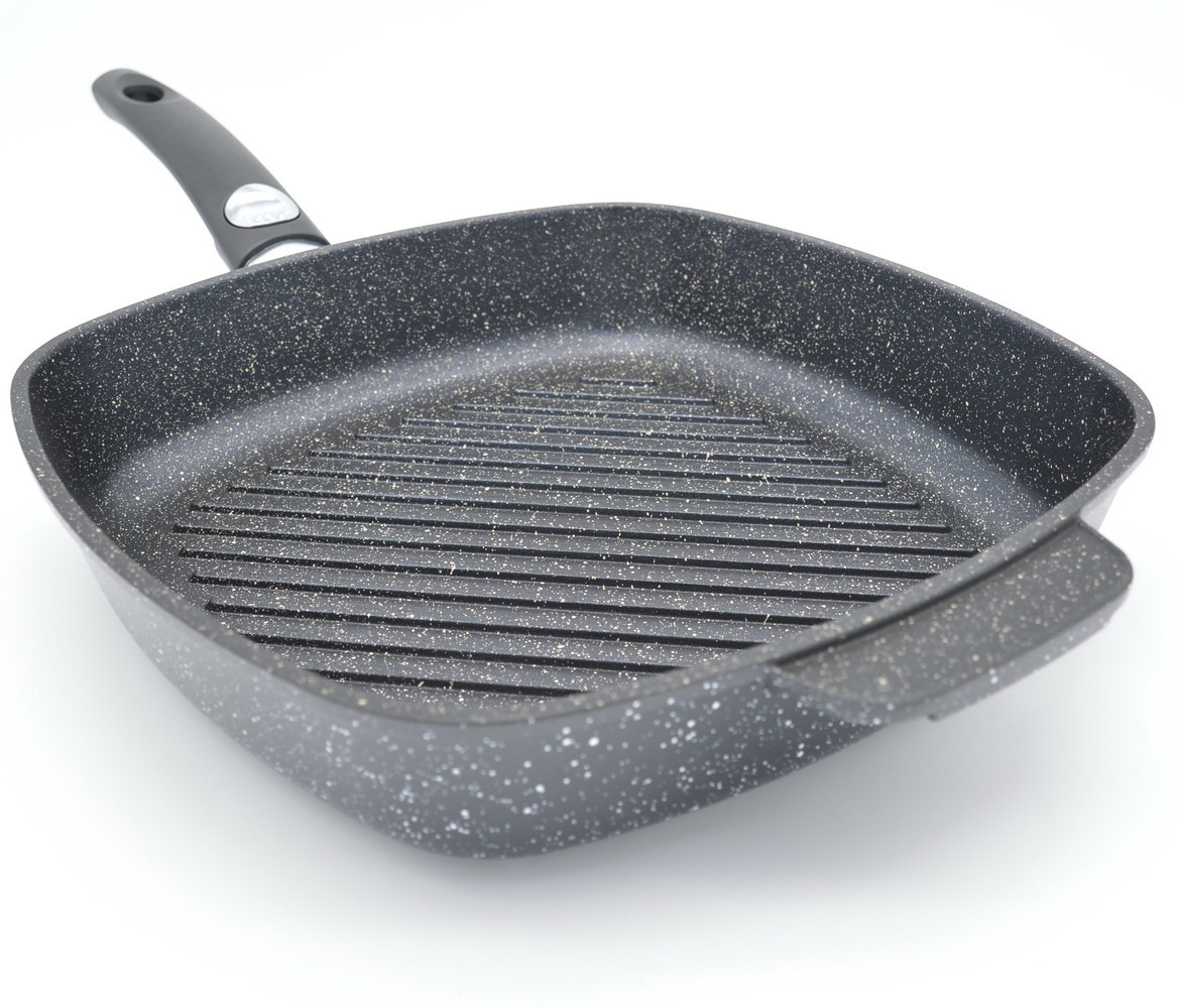 Изображение товара Сковорода гриль квадратная Victoria G050128 26 см литой алюминий гранит