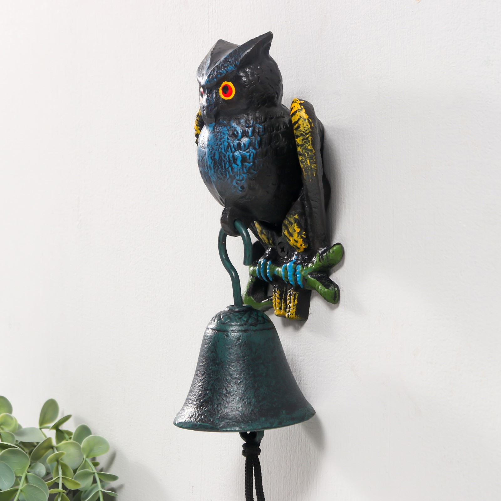 Изображение товара Колокол сувенирный "Филин" цветной 18.5x9x11 см