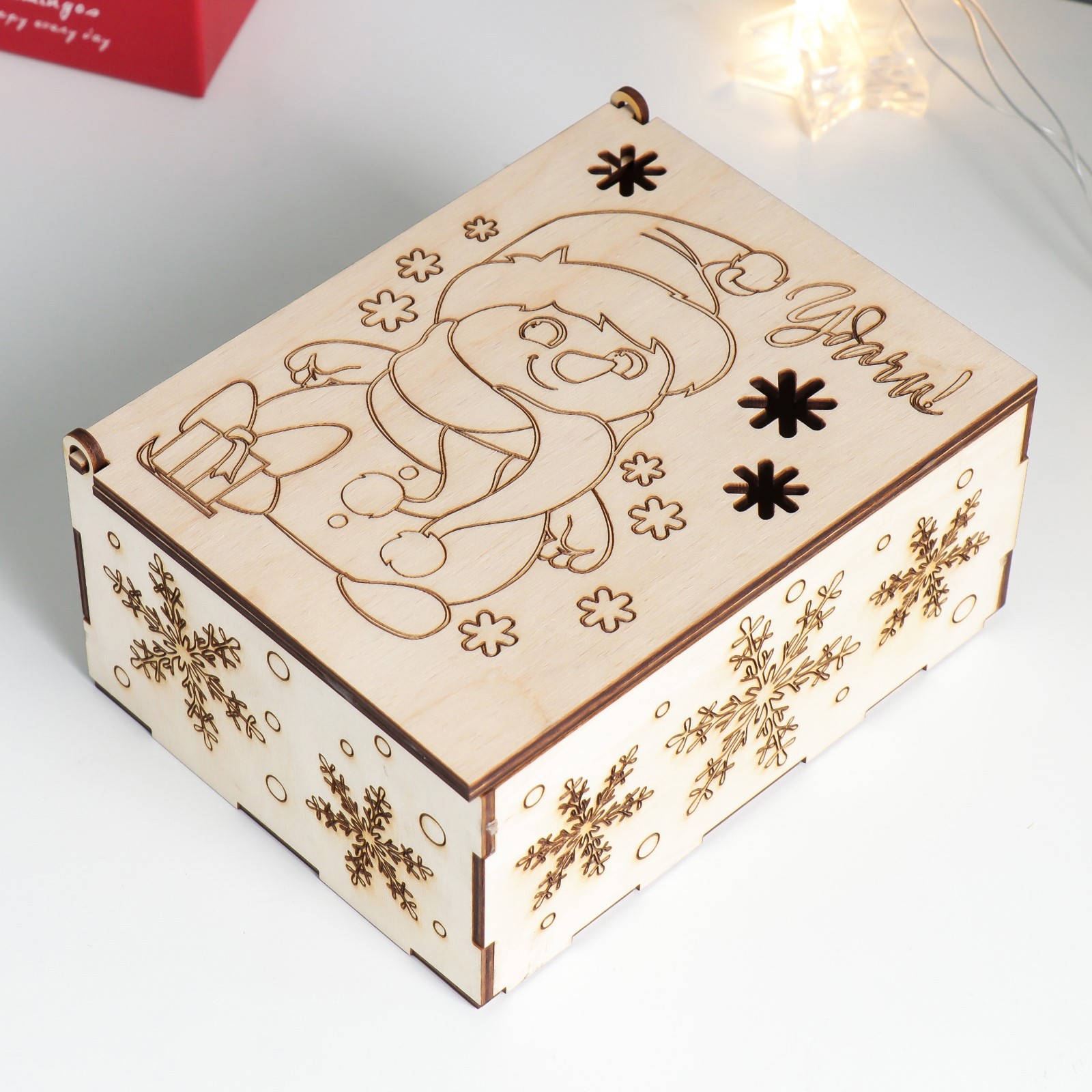 Изображение товара Шкатулка "Снеговик Удачи" 13x17 см