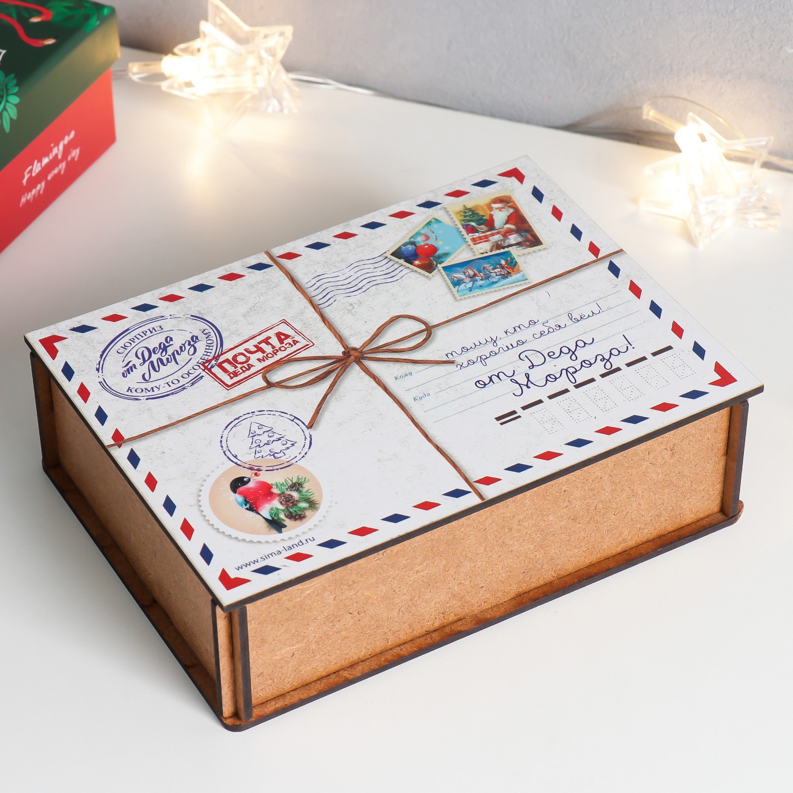 Изображение товара Шкатулка-посылка "Письмо" 19x14 см