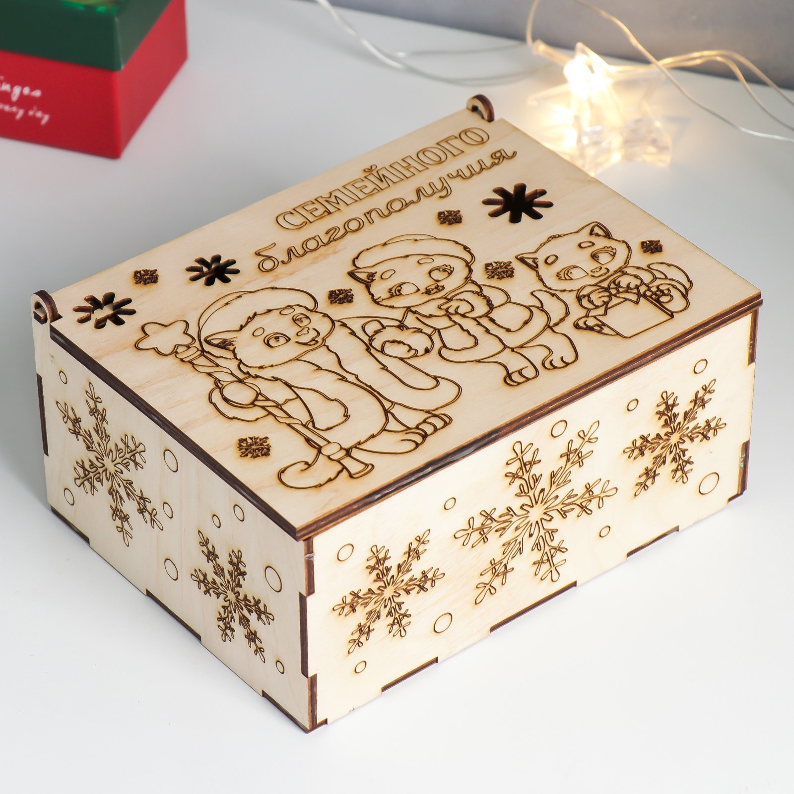 Изображение товара Шкатулка "Кот. Семья" 13x17 см