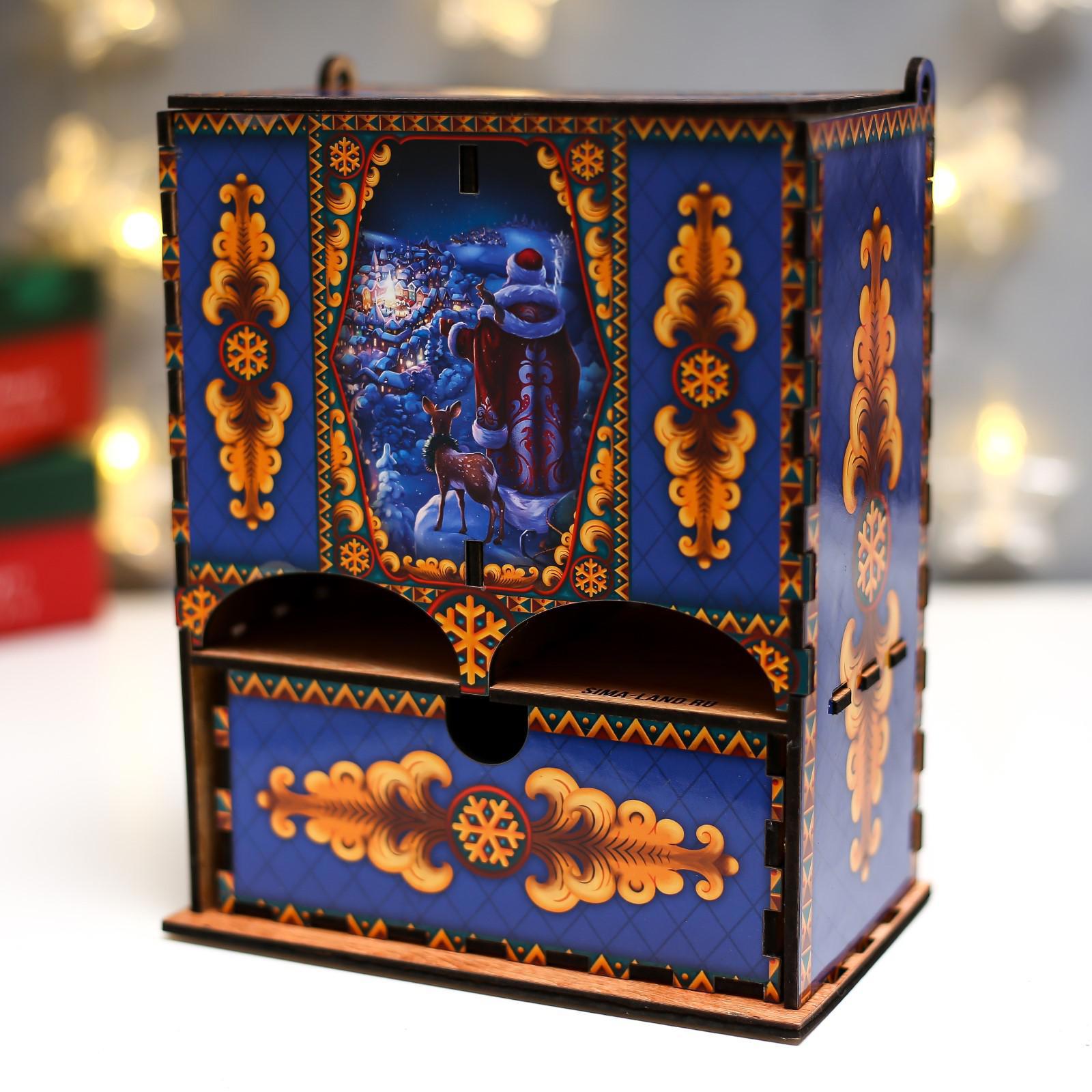 Изображение товара Чайный домик "Счастливого Нового года!" 20x15x8.5 см