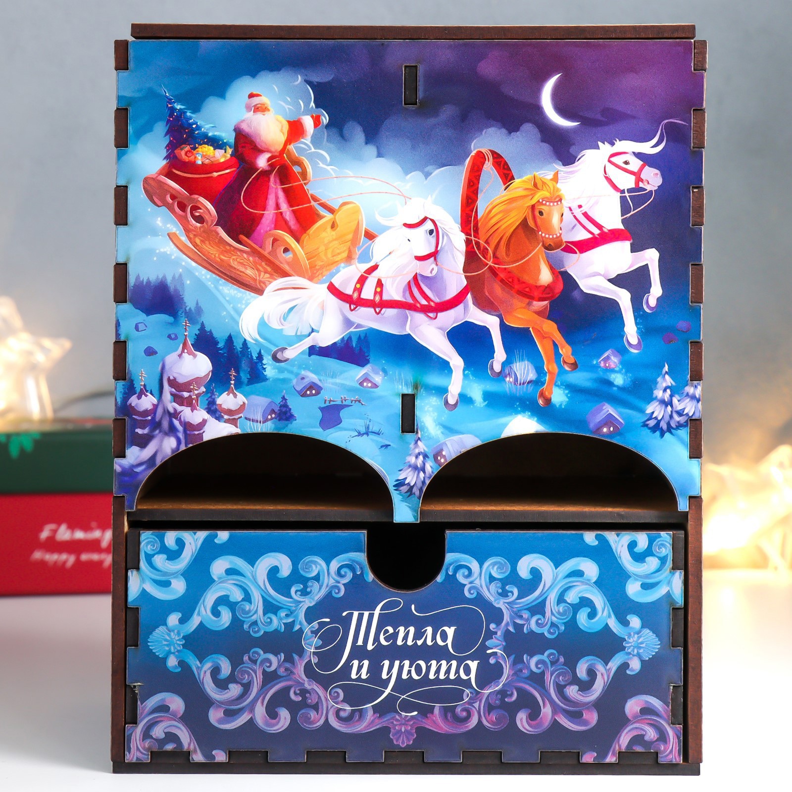 Изображение товара Чайный домик с ящиком "Сказка" 20x15x8.5 см