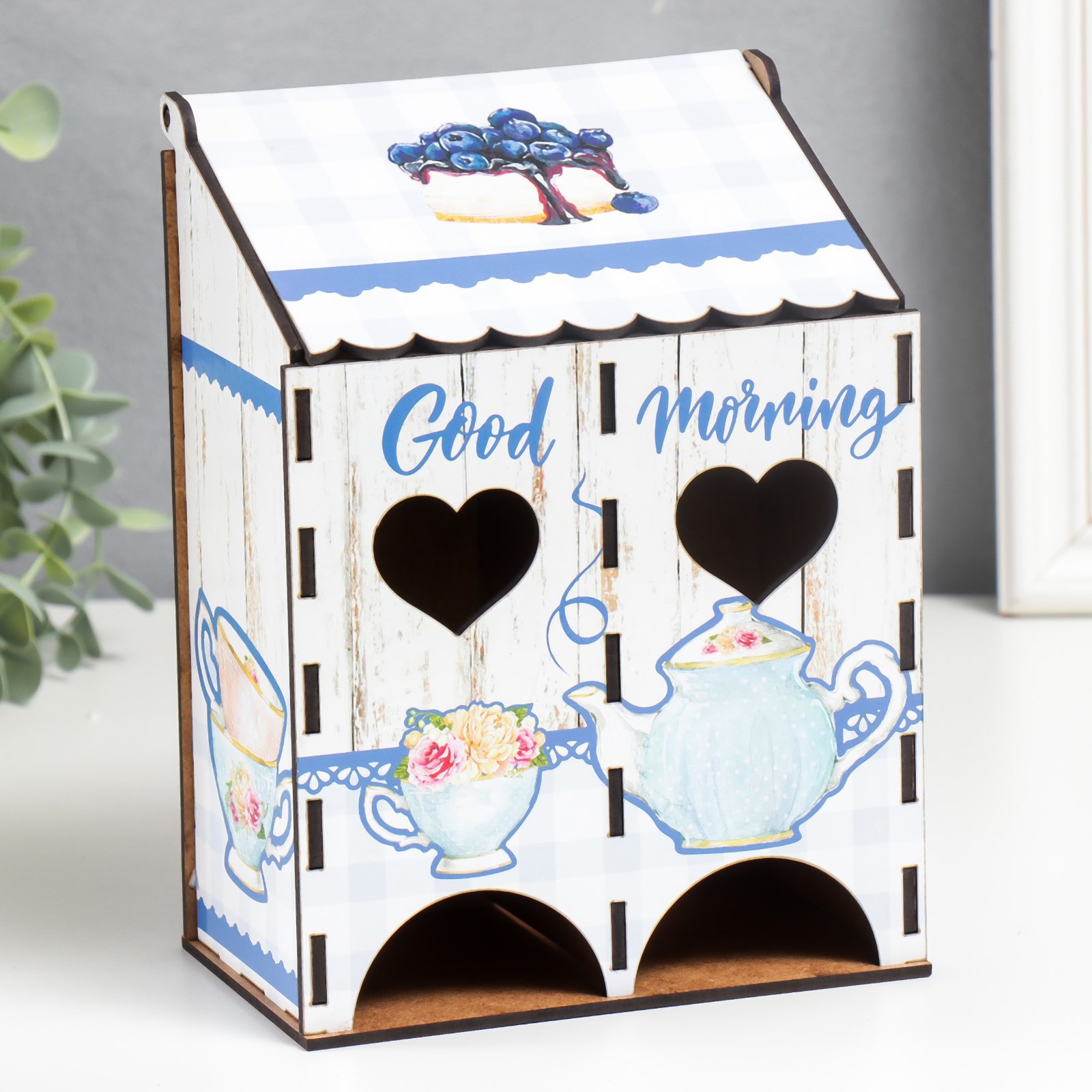 Изображение товара Чайный домик двойной "Чашки" 21x10.5x15.5 см