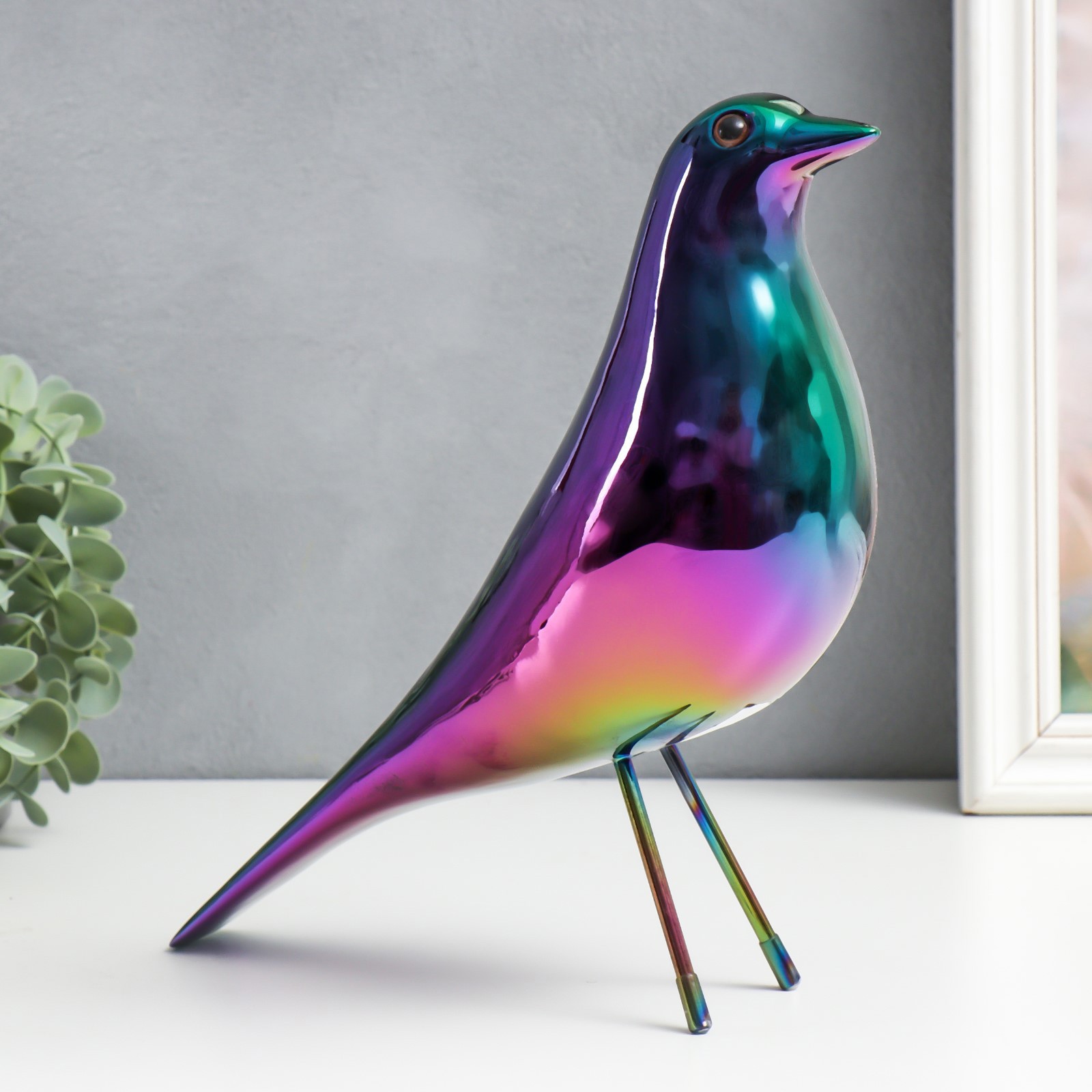 Изображение товара Фигурка "Птица" золото хамелеон 25.5x25x8 см