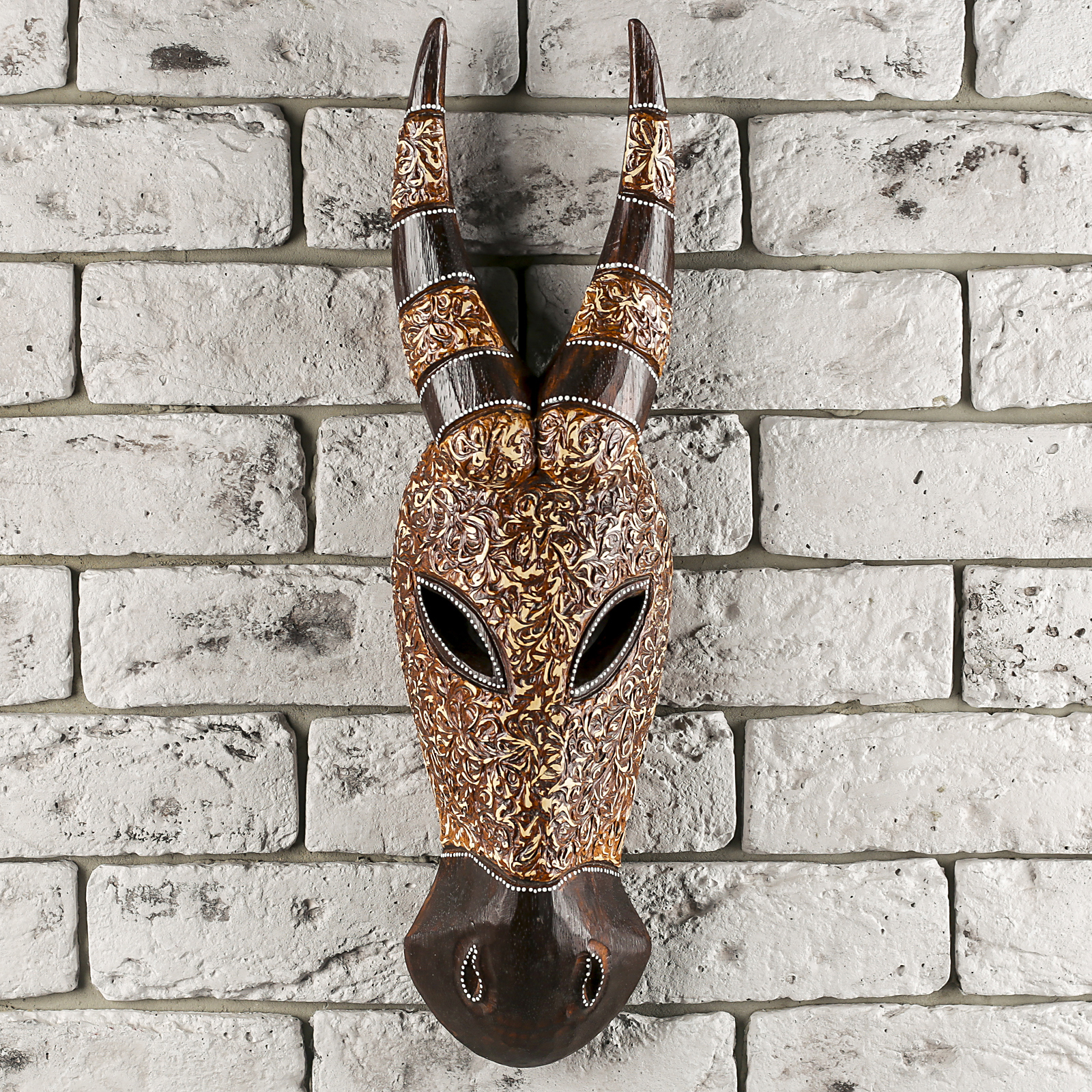 Изображение товара Панно маска "Буйвол" 50x14x5 см