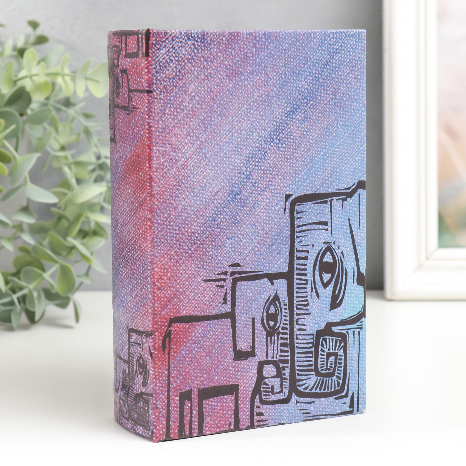 Изображение товара Сейф-книга шкатулка Наскальные рисунки Слоны 17x11x5 см