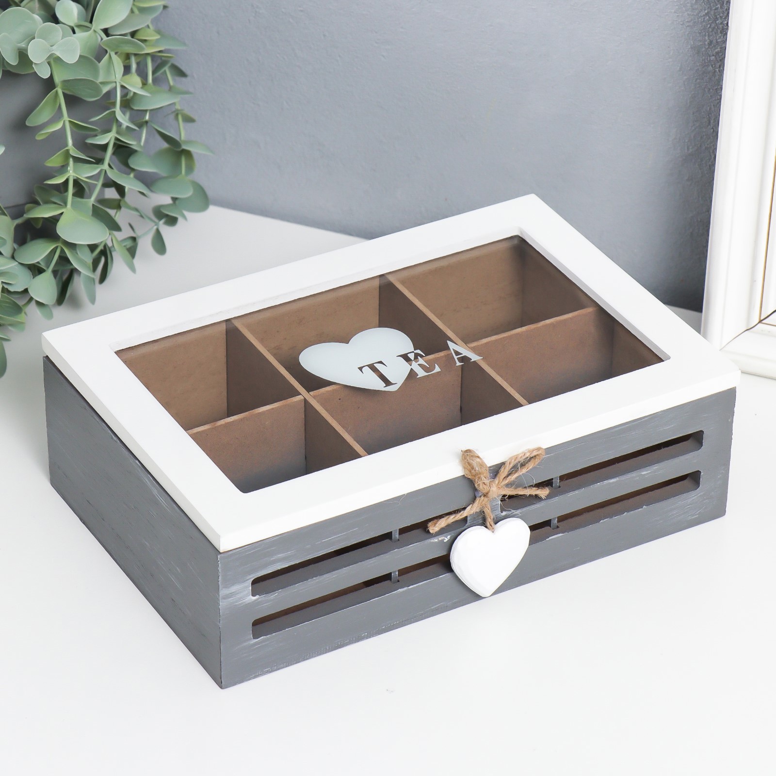 Изображение товара Шкатулка с делениями "Чайная любовь" 16x24x7.5 см