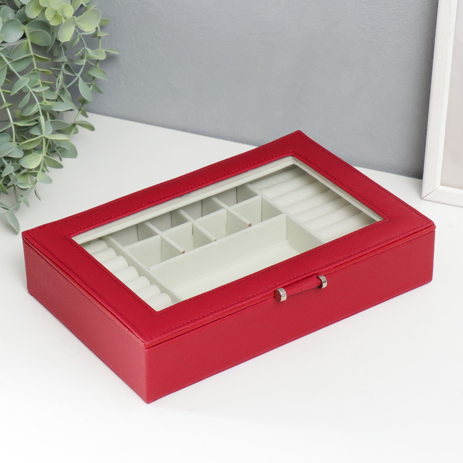 Изображение товара Шкатулка для украшений "Хэмптонс" красная 5.5x27x18 см Изображение товара Шкатулка для украшений "Хэмптонс" красная 5.5x27x18 см