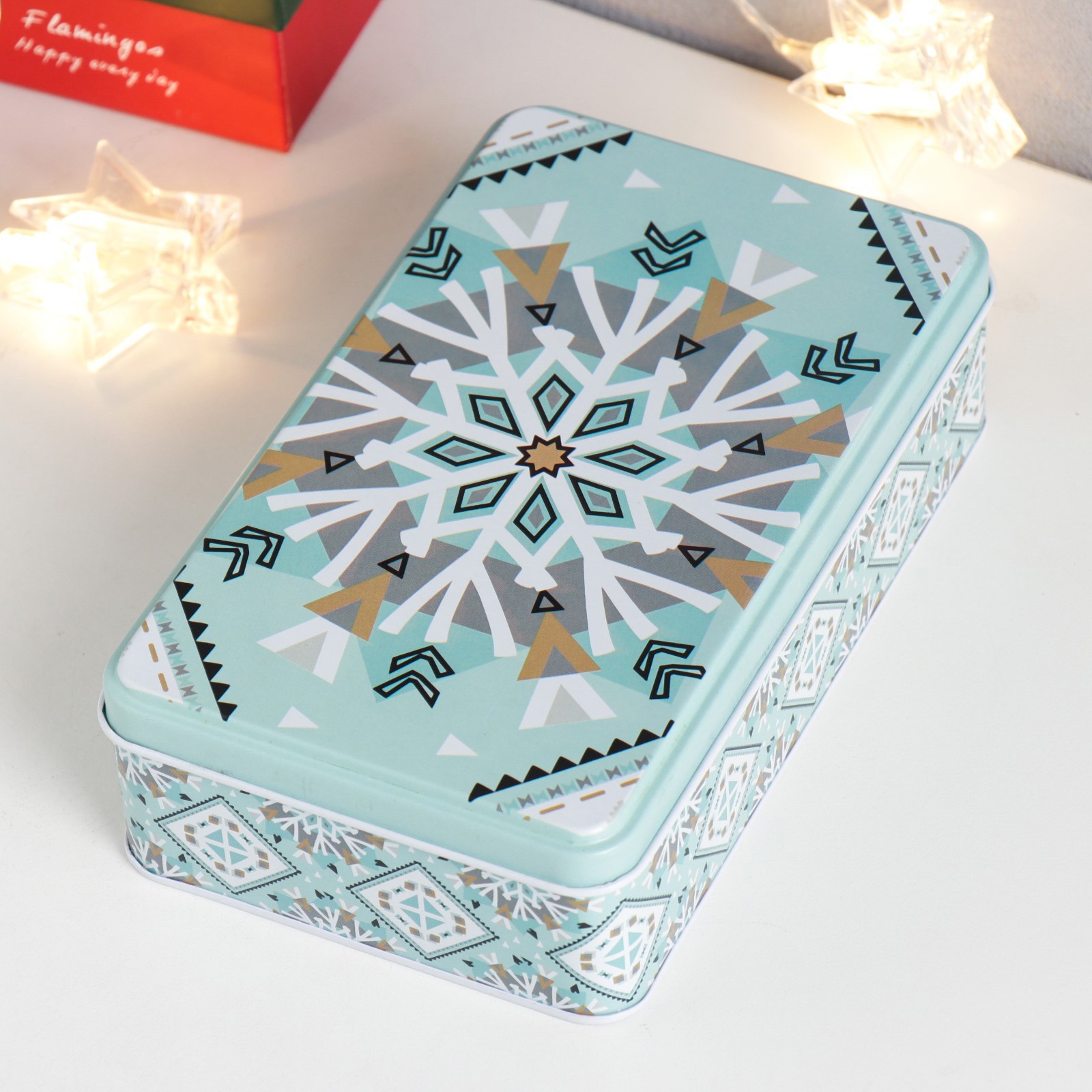 Изображение товара Шкатулка прямоугольная "Снежинка" 11.5x19x5 см