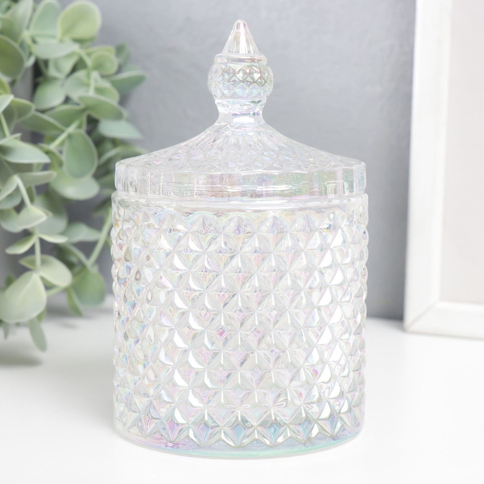 Изображение товара Шкатулка "Ромбы и купол" перламутр 14x8.2x8.2 см