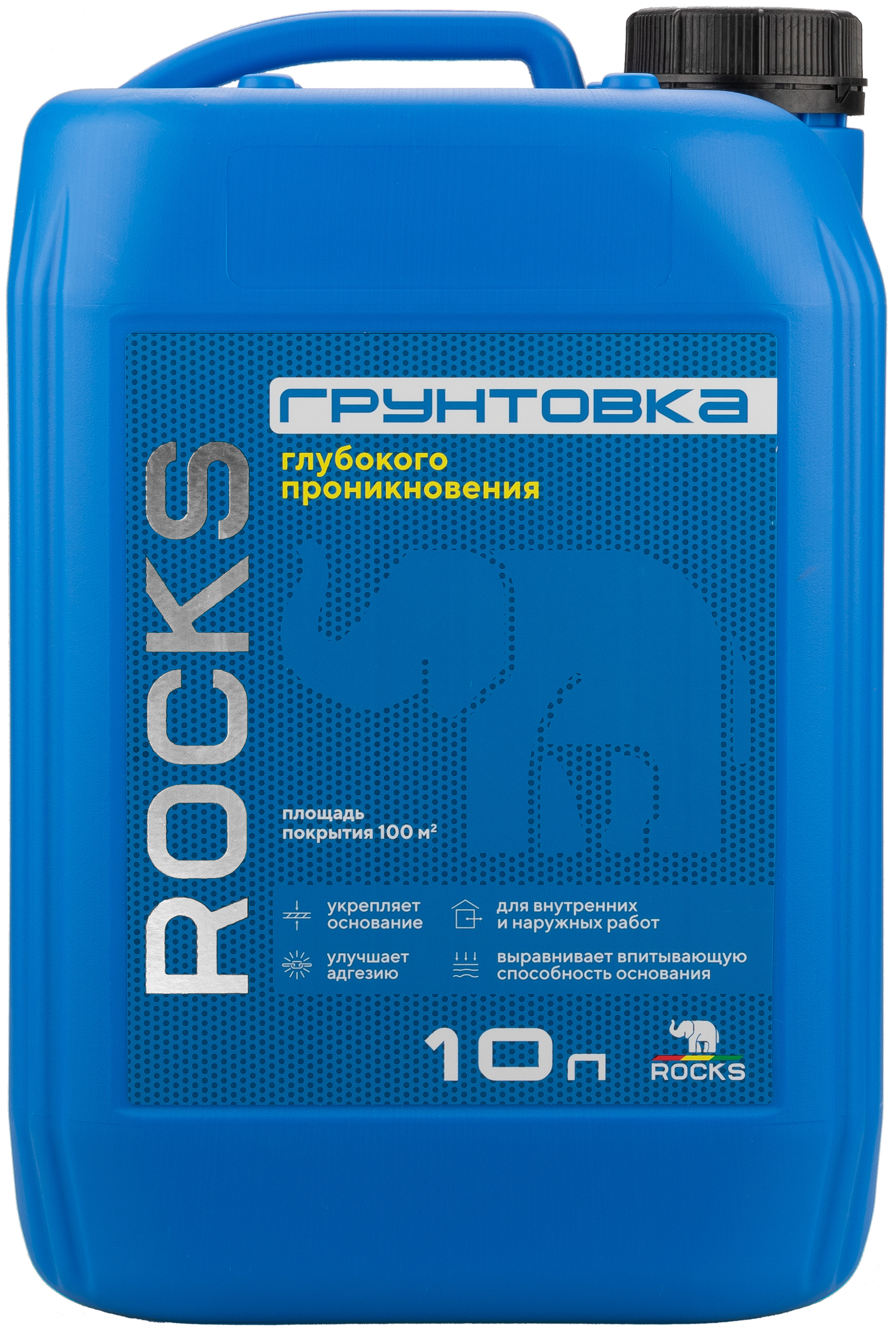 Изображение товара Грунтовка глубокого проникновения ROCKS 10 л для внутренних и наружных работ