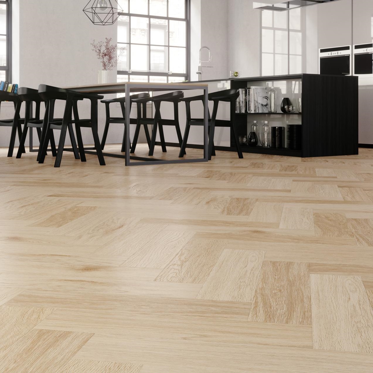 Изображение товара SPC плитка Arbiton Amaron Herringbone Click Preston Oak 42 класс толщина 5 мм 1.402 м², цена за упаковку