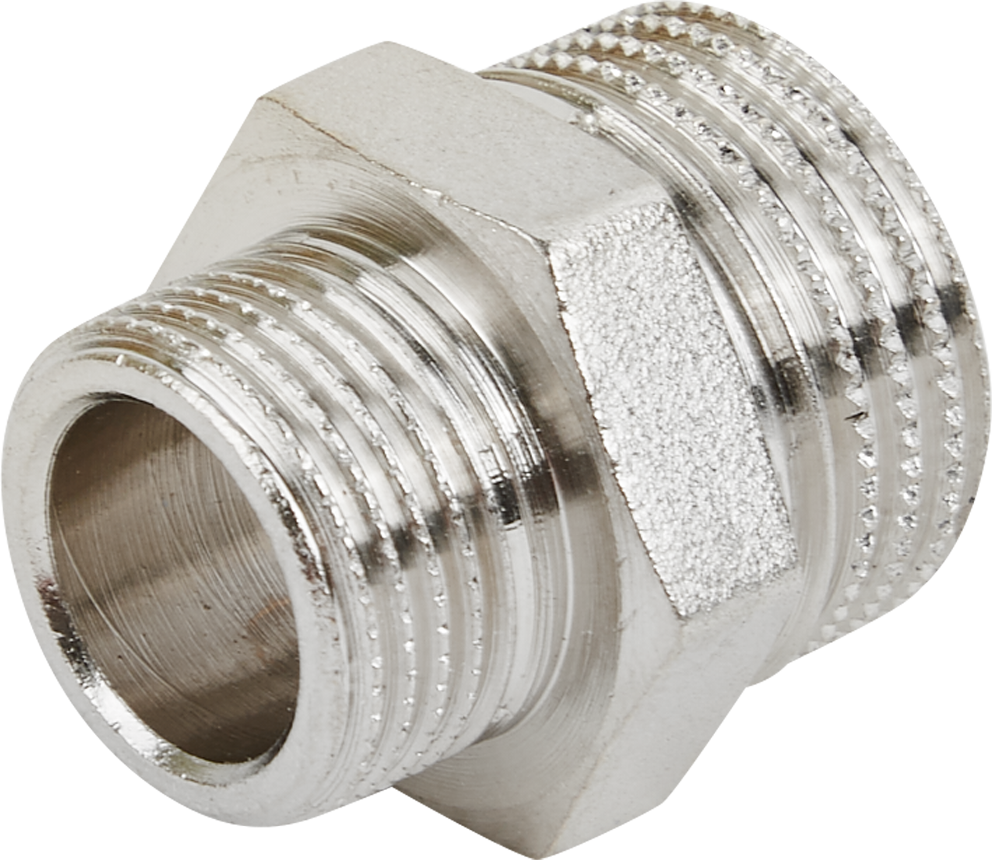 Изображение товара Ниппель переходной Stout 1/2"x3/8" НР никелированная латунь SFT-0004-001238