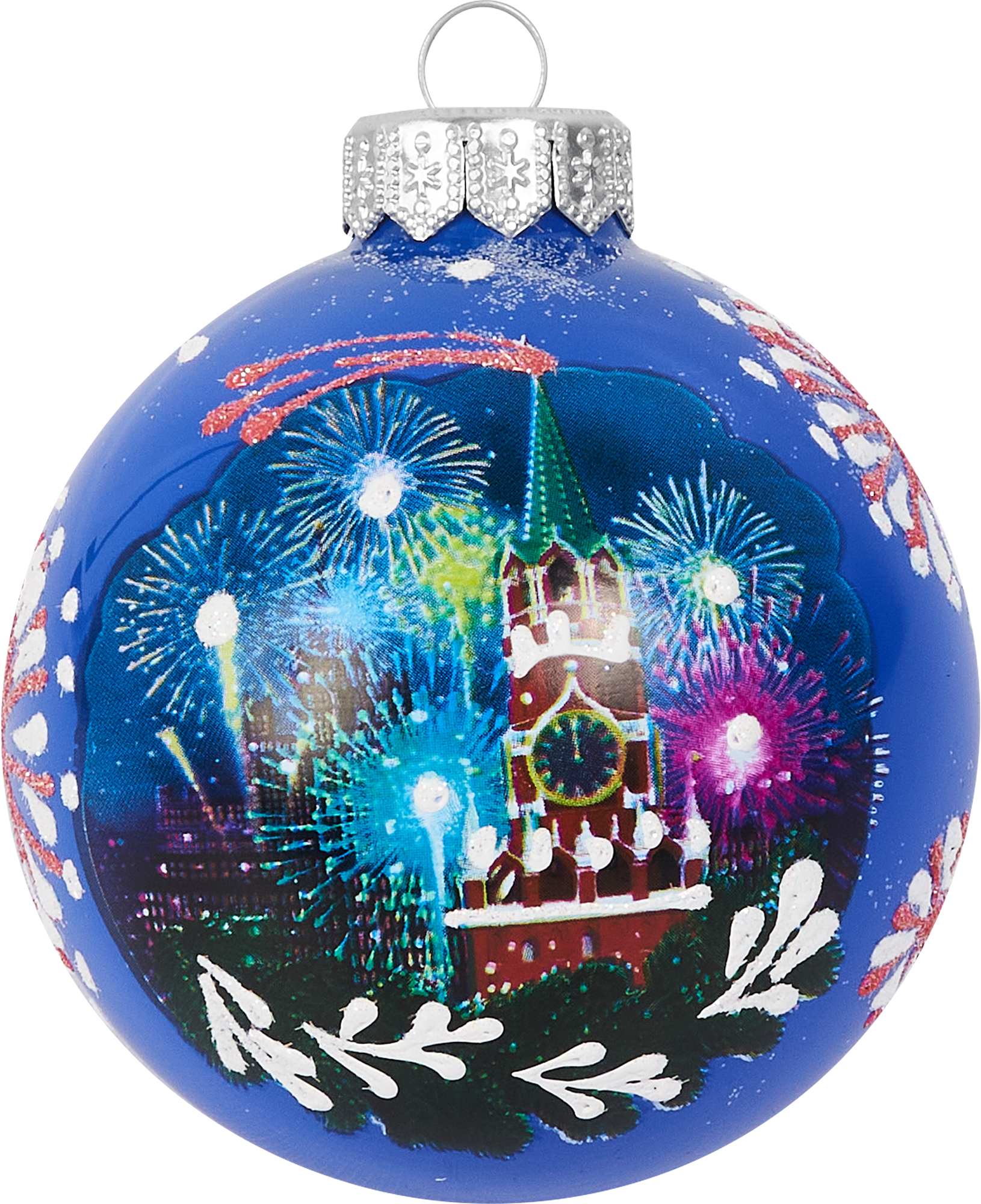 Изображение товара Шар елочный Кремль 8см стекло разноцветный