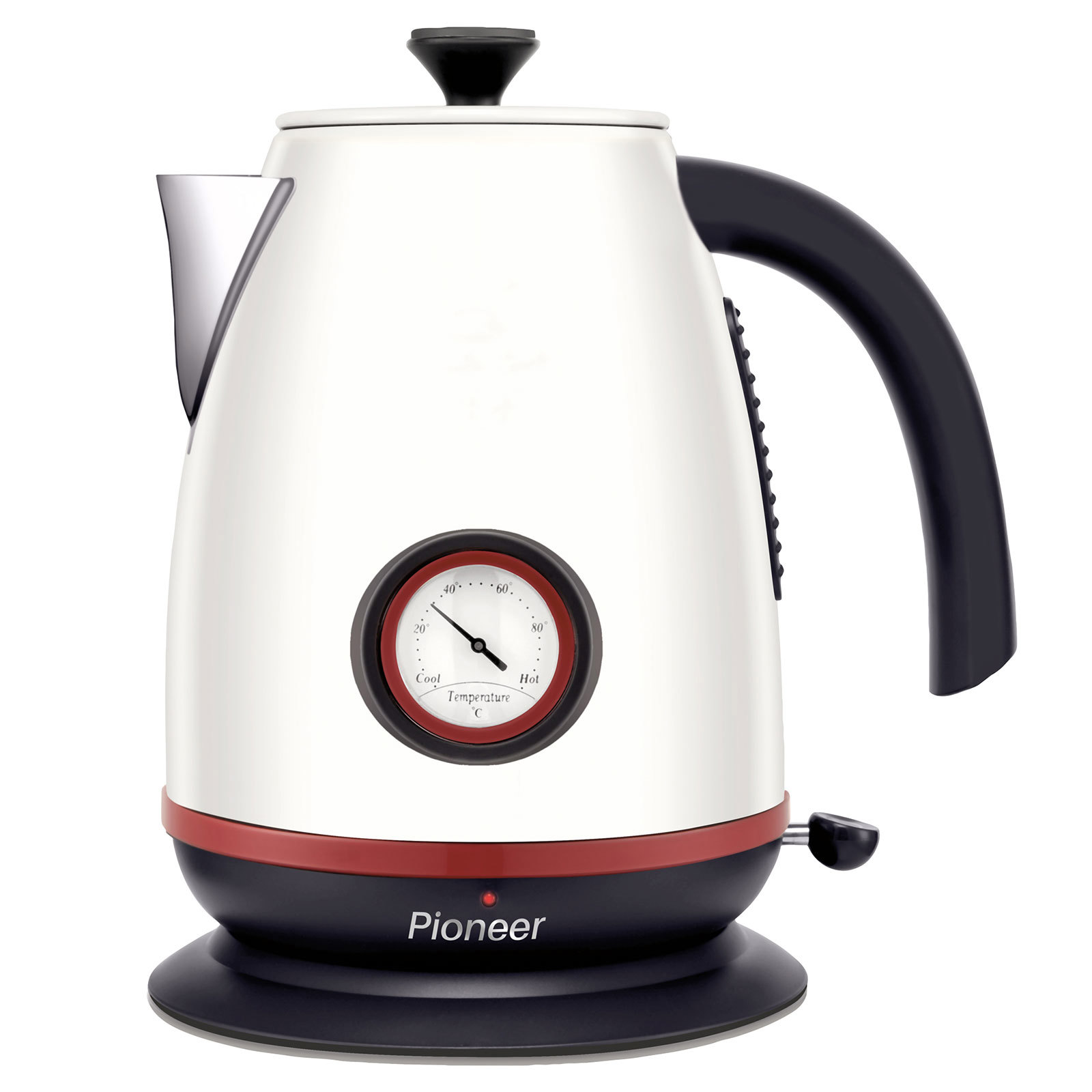 Изображение товара Электрический чайник Pioneer KE570M 1.7 л металл белый ретро дизайн