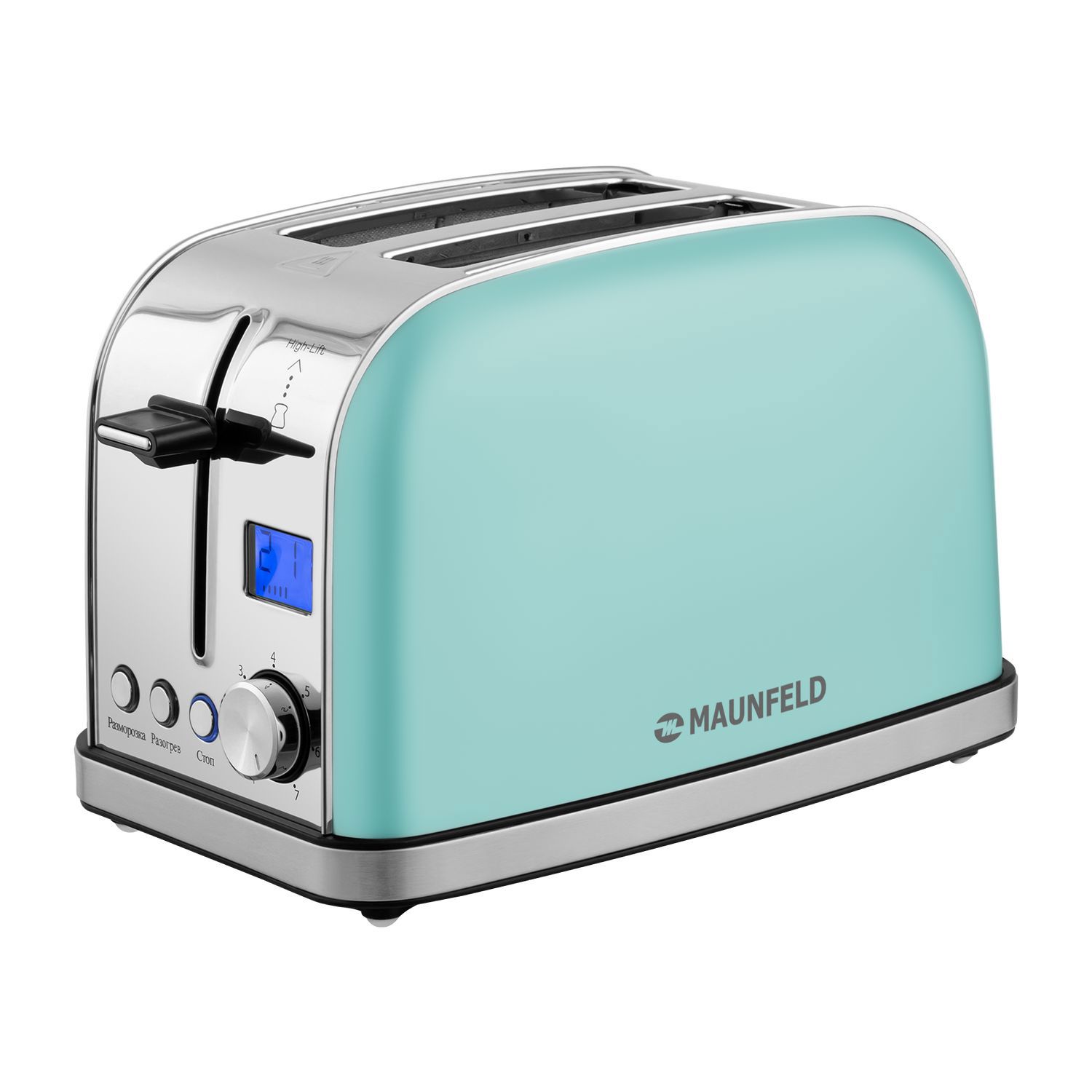 Изображение товара Тостер Maunfeld Mf-821Mint цвет мятный с автоцентрированием