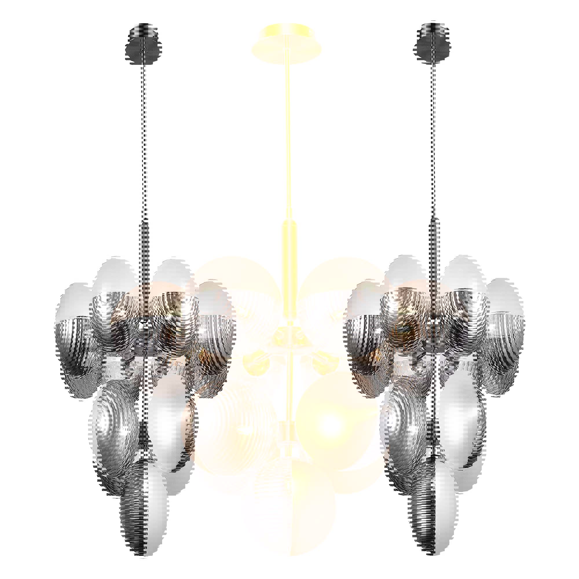 Изображение товара Люстра подвесная светодиодная EVOLUCE AVEIRO 13 плафонов золото и белый свет для современных интерь