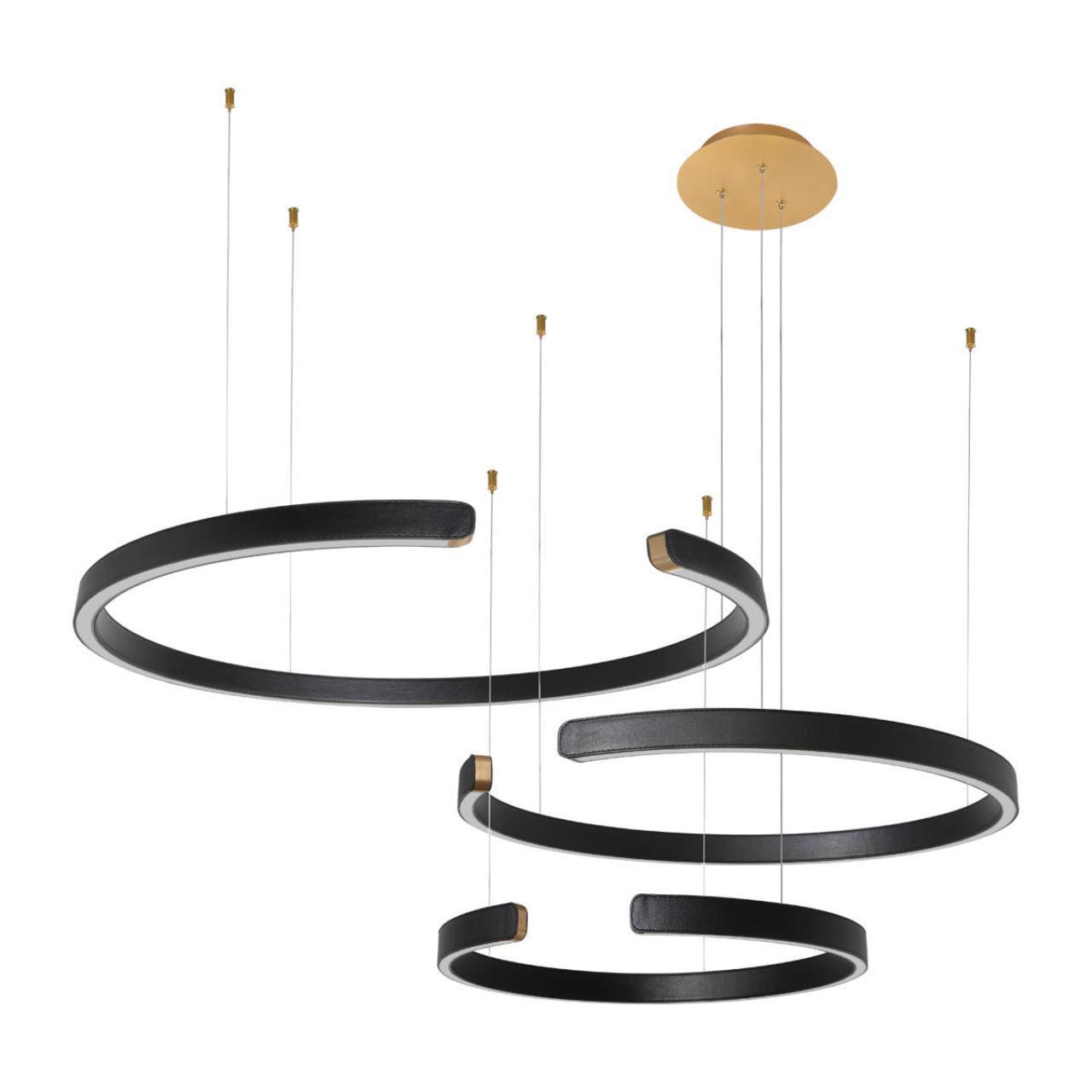 Изображение товара Светильник подвесной Loft it Ring 10025/3 Black 3 LED лампы 54 м² тепло