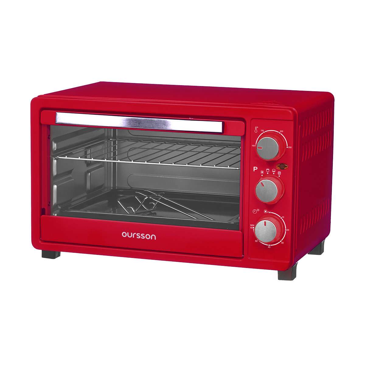 Изображение товара Электропечь Oursson MO2325 23л 1.5кВт красная компактная духовка для кухни