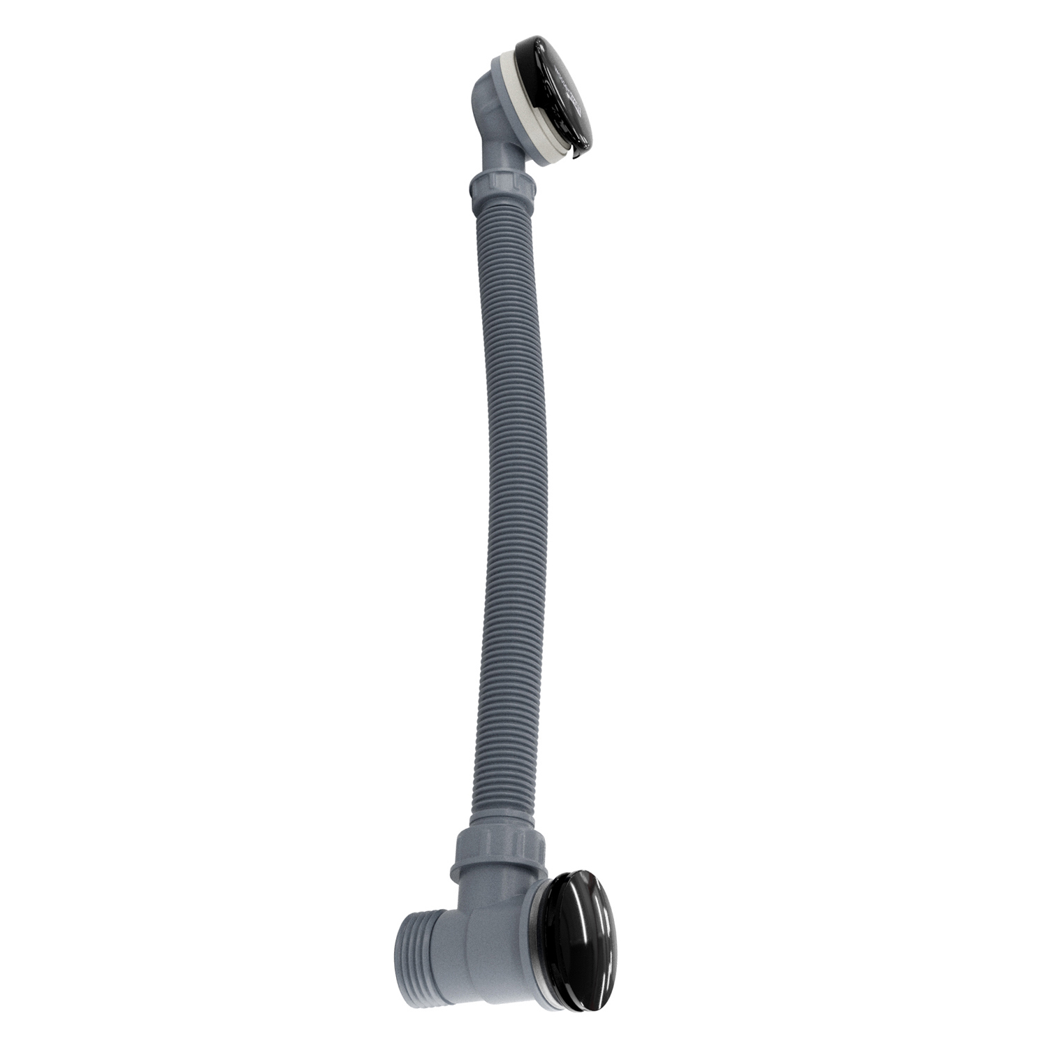 Изображение товара Слив-перелив для ванны Wasserkraft A204 с механизмом click/clack, черное покрытие