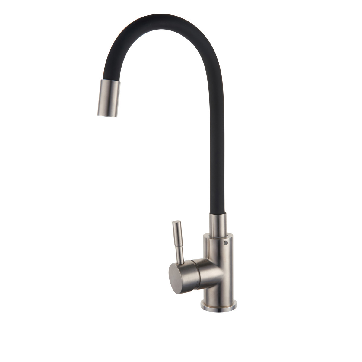 Изображение товара Однорычажный смеситель РМС Sus124bl-016f излив 38 см цвет черный, хром