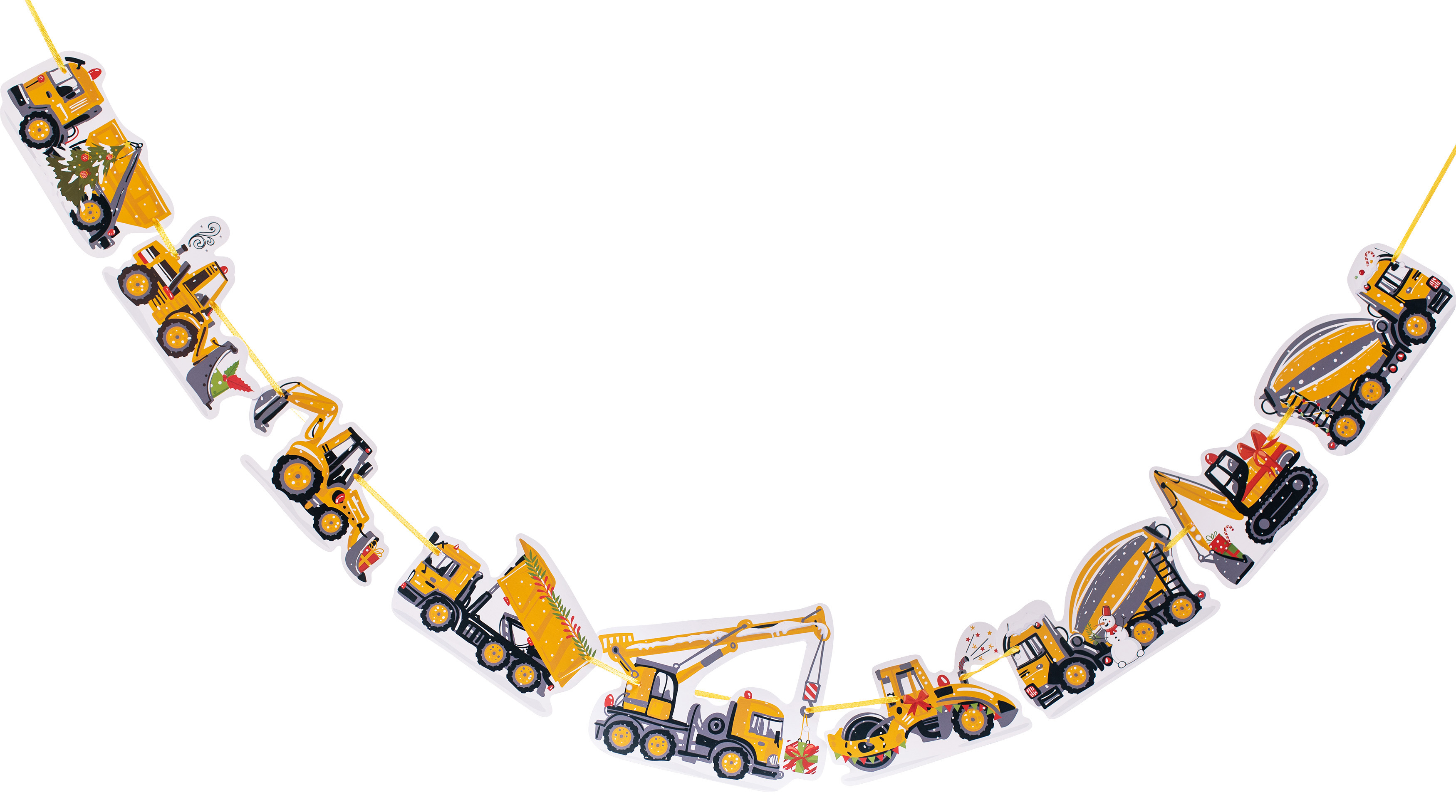 Изображение товара Новогодняя гирлянда с изображениями машинок и мишек 200 см разноцветная