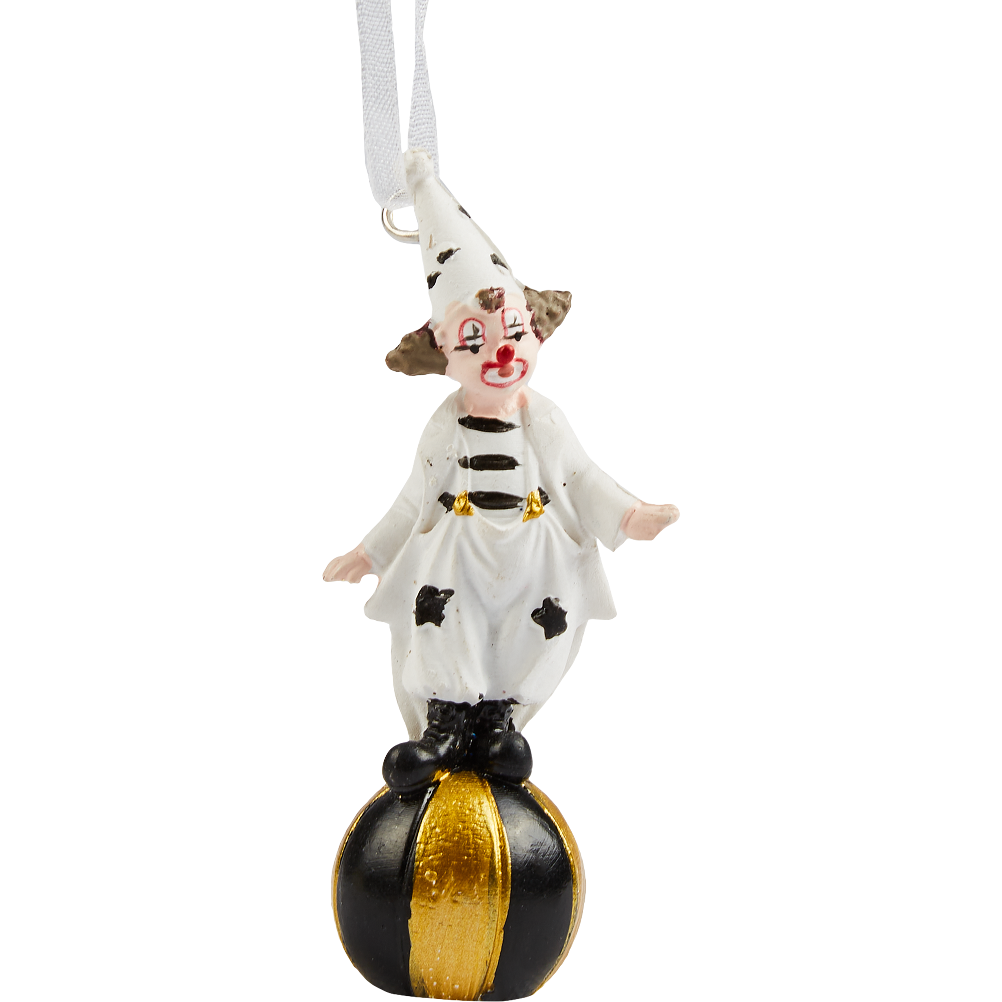 Изображение товара Елочная игрушка Клоун на шаре мультиколор 8х3 см праздничное украшение