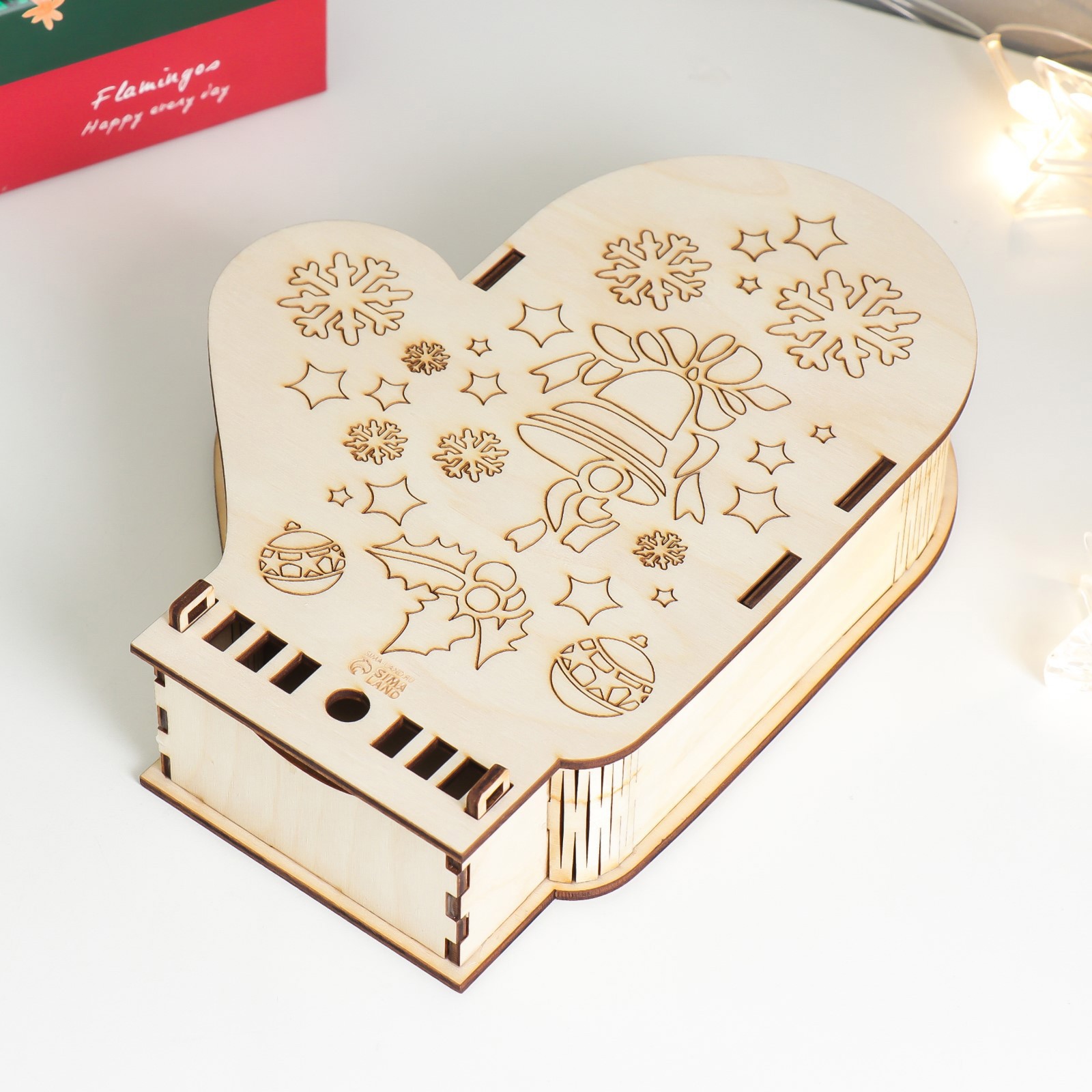 Изображение товара Шкатулка Варежка Колокольчик 18x16 см